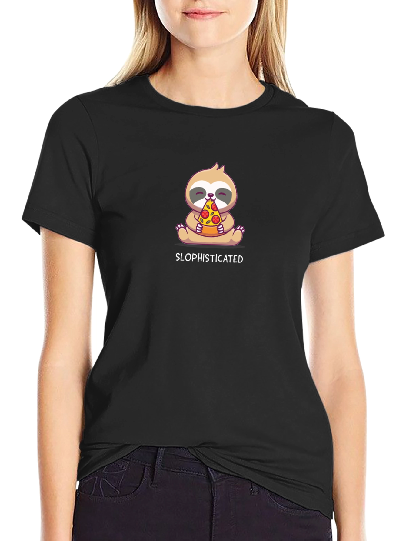 Sloth Pizza Lover Tee - Slophisticated Unisex T-Shirt