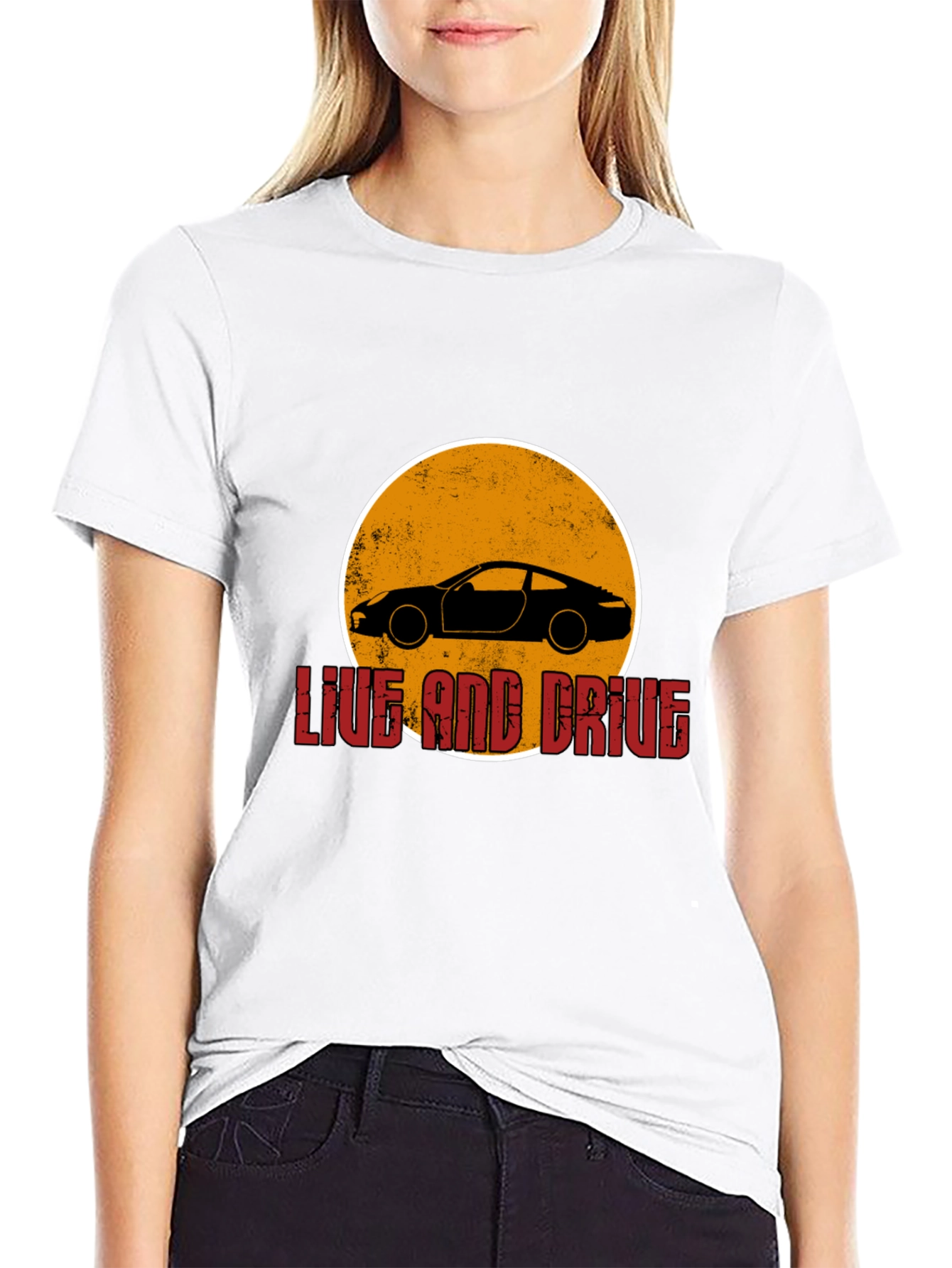Live and Drive Car Graphic T-Shirt