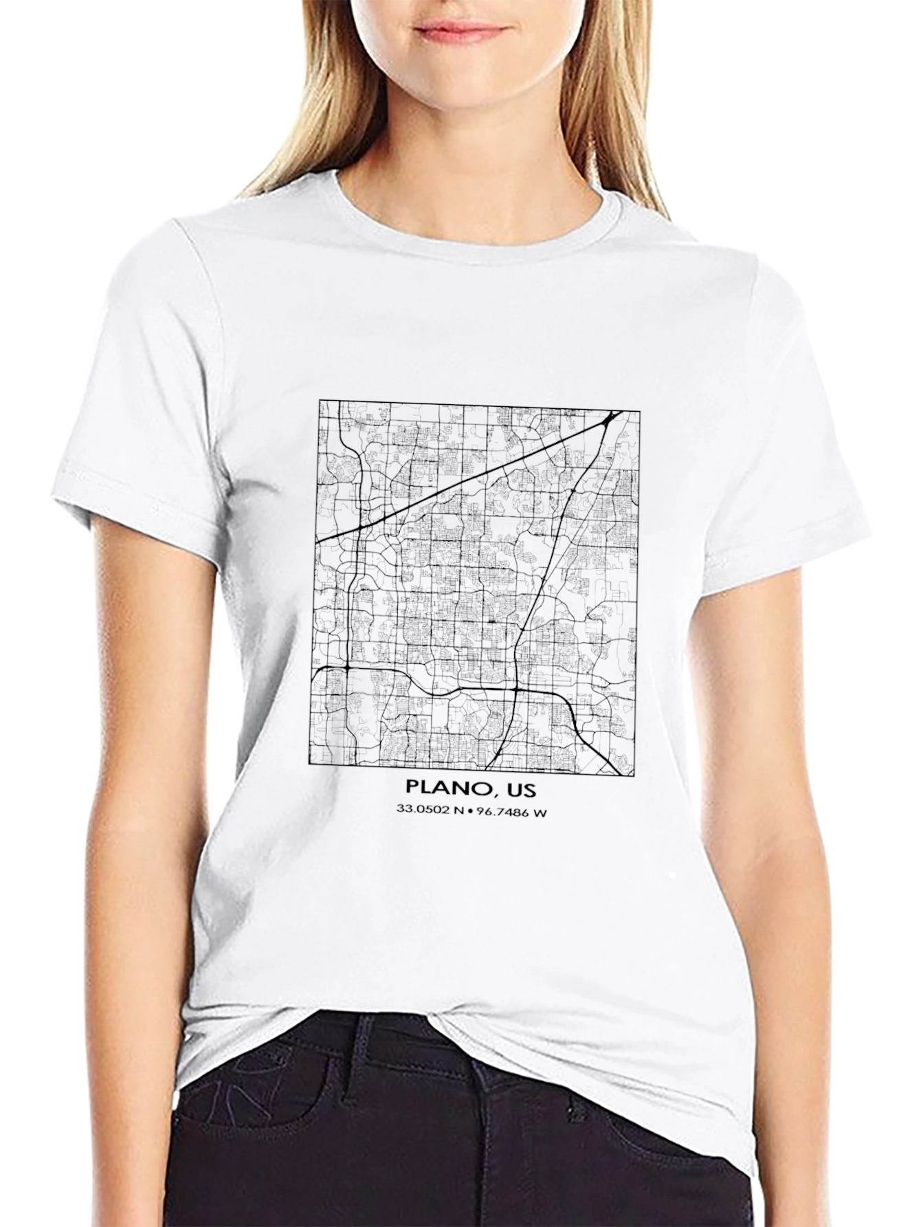 Plano US Map T-Shirt - Unisex City Streetwear