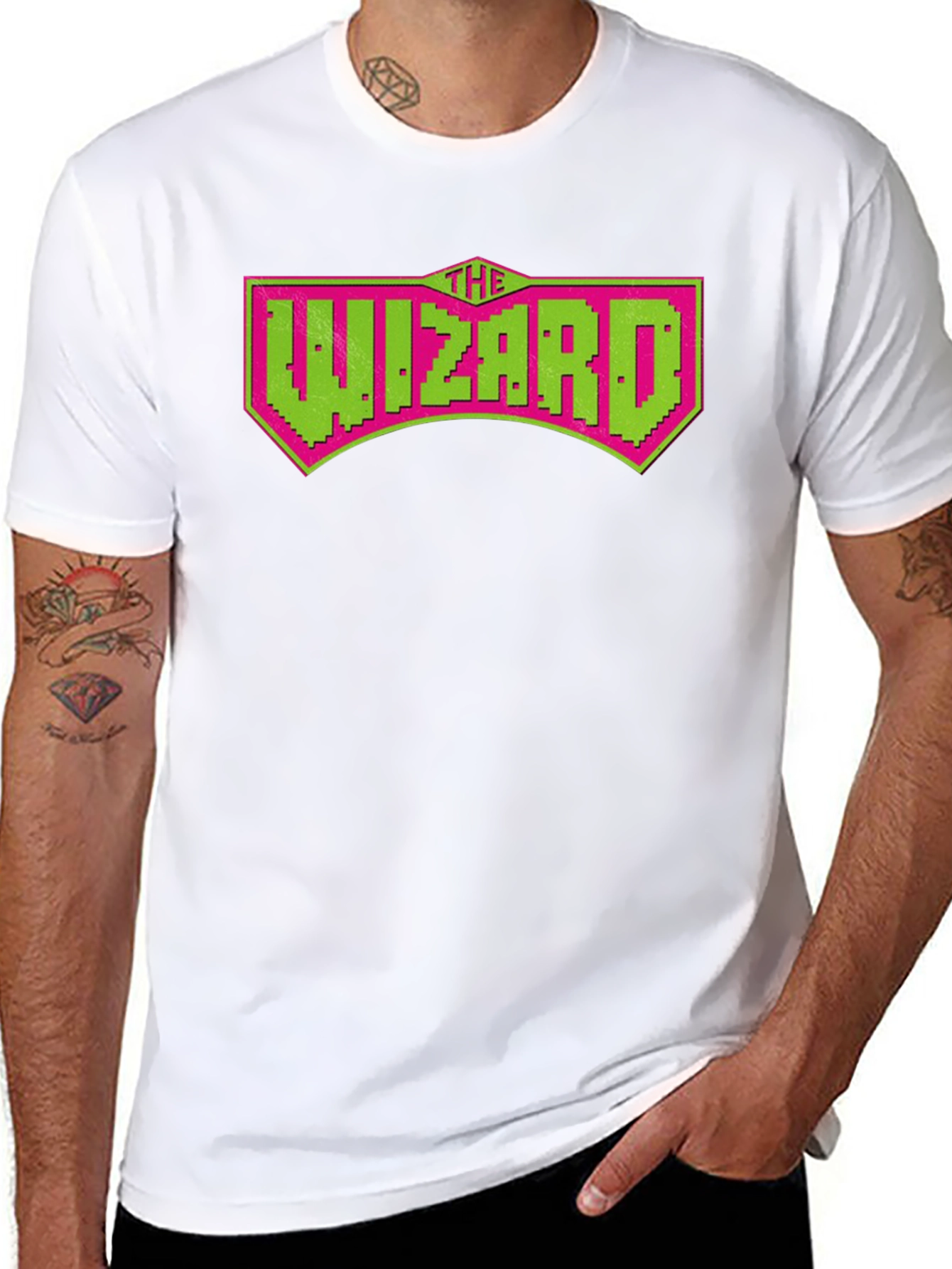 The Wizard Retro Gaming T-Shirt - Pixelated Design