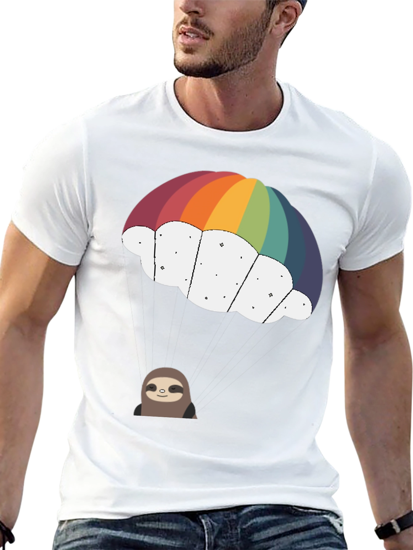Sloth Parachute Graphic Tee - Comfort & Style
