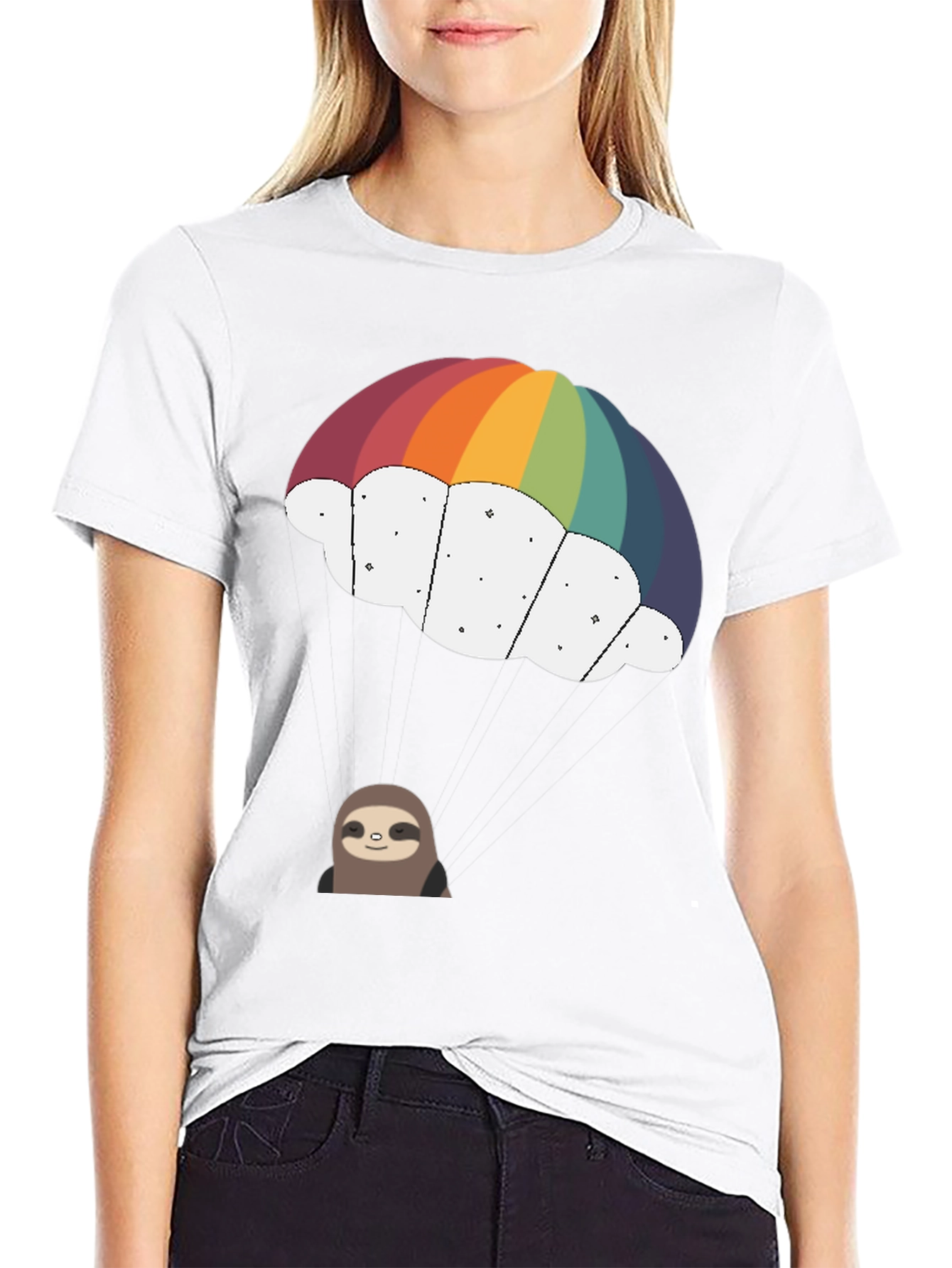 Sloth Parachute Graphic Tee - Comfort & Style