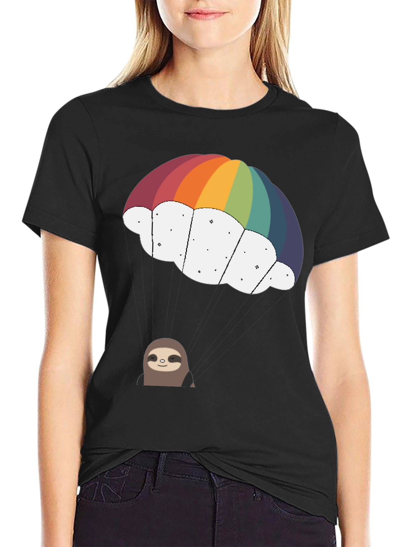Sloth Parachute Graphic Tee - Comfort & Style