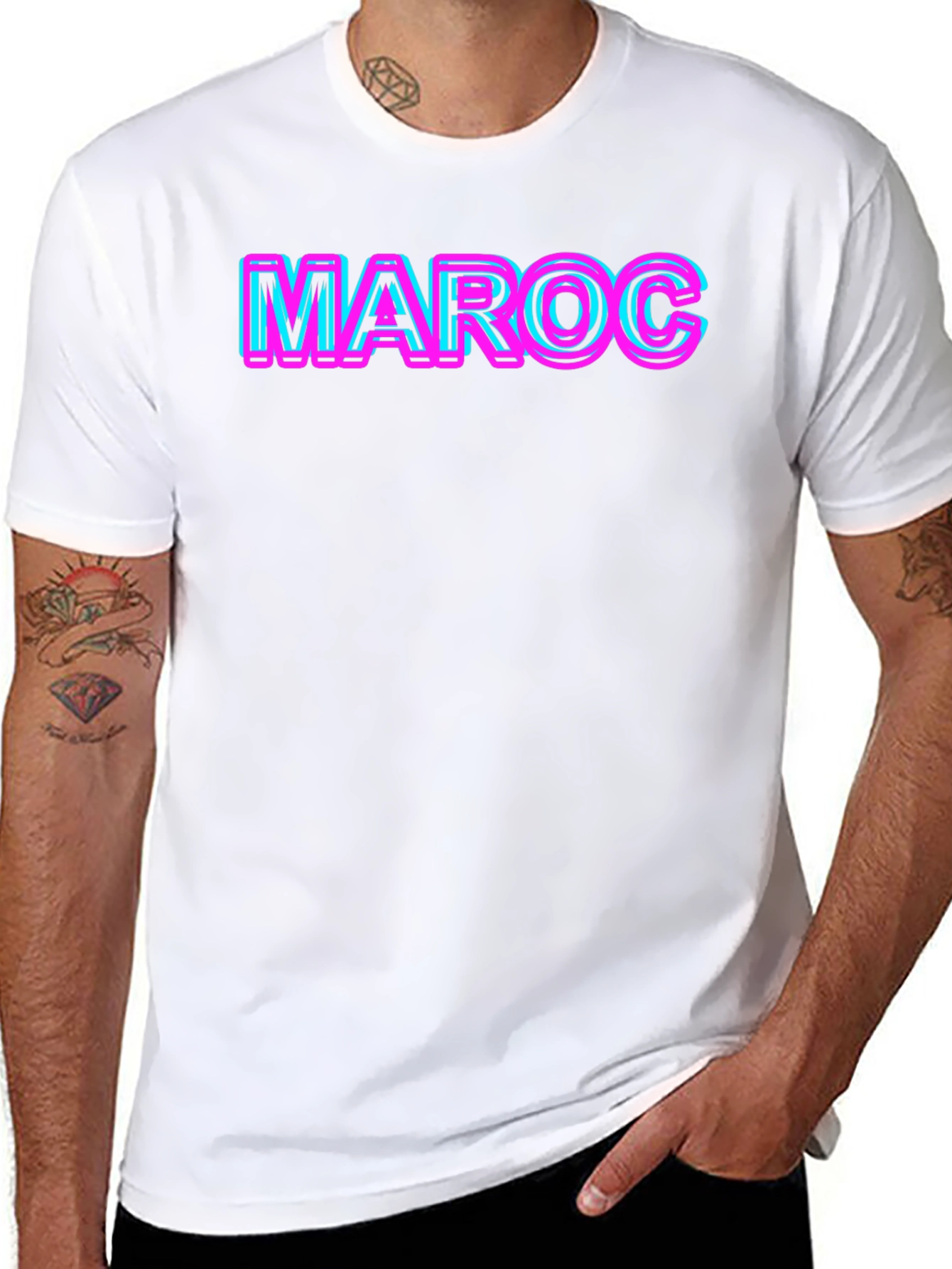 Maroc Graphic Tee - Neon Style