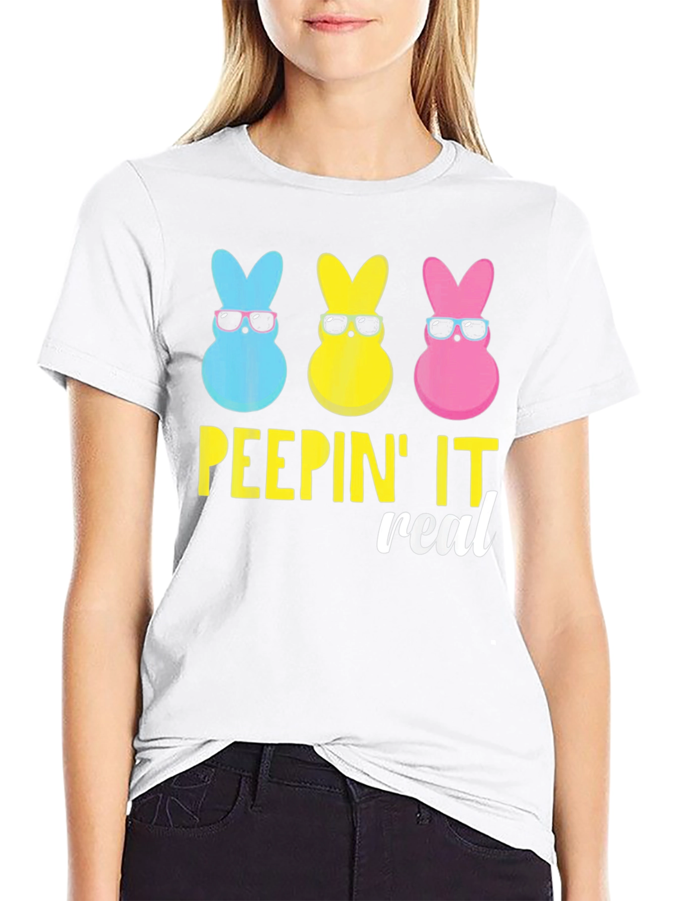 Peepin It Real Easter Bunny T-Shirt