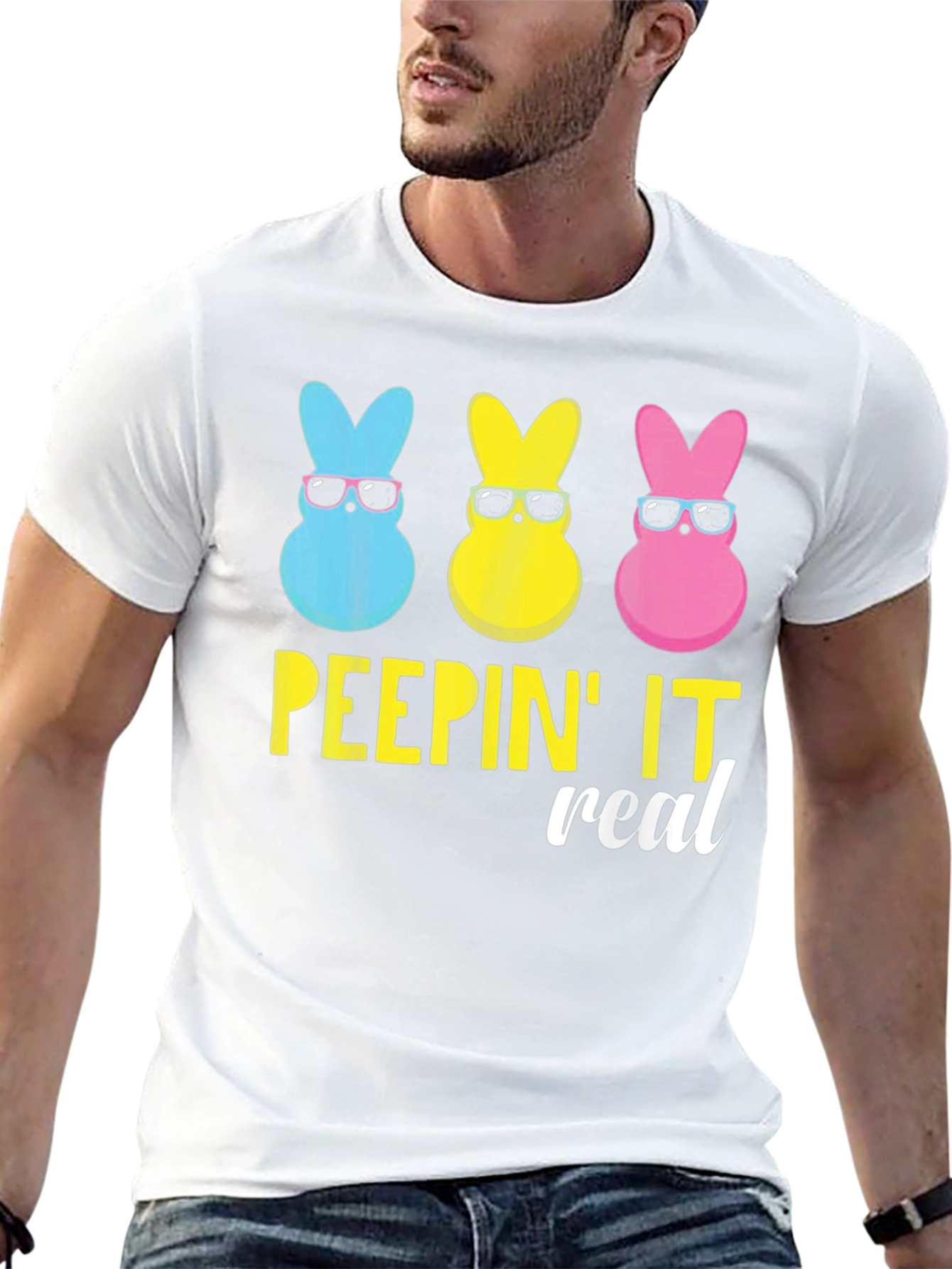 Peepin It Real Easter Bunny T-Shirt