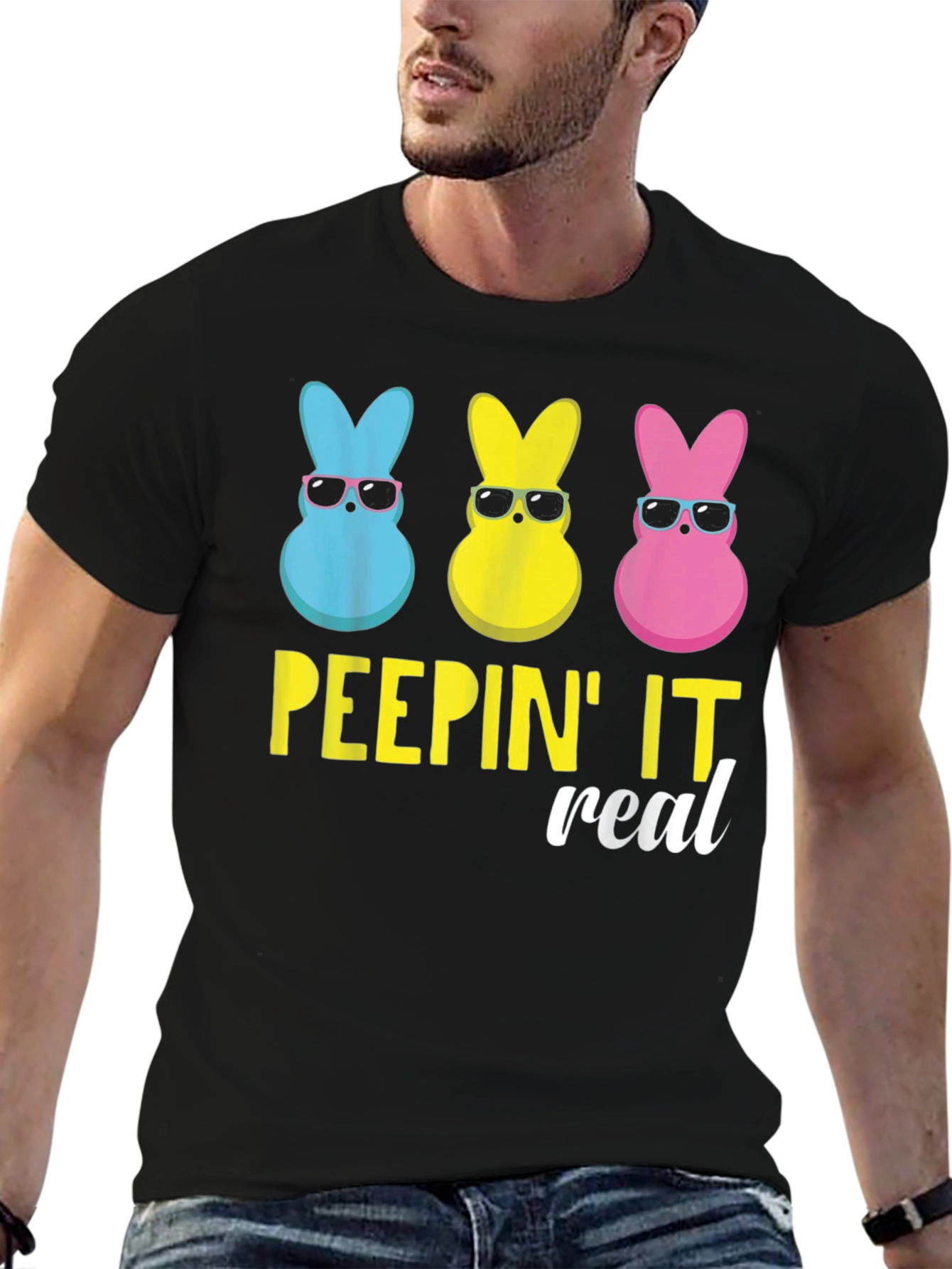 Peepin It Real Easter Bunny T-Shirt