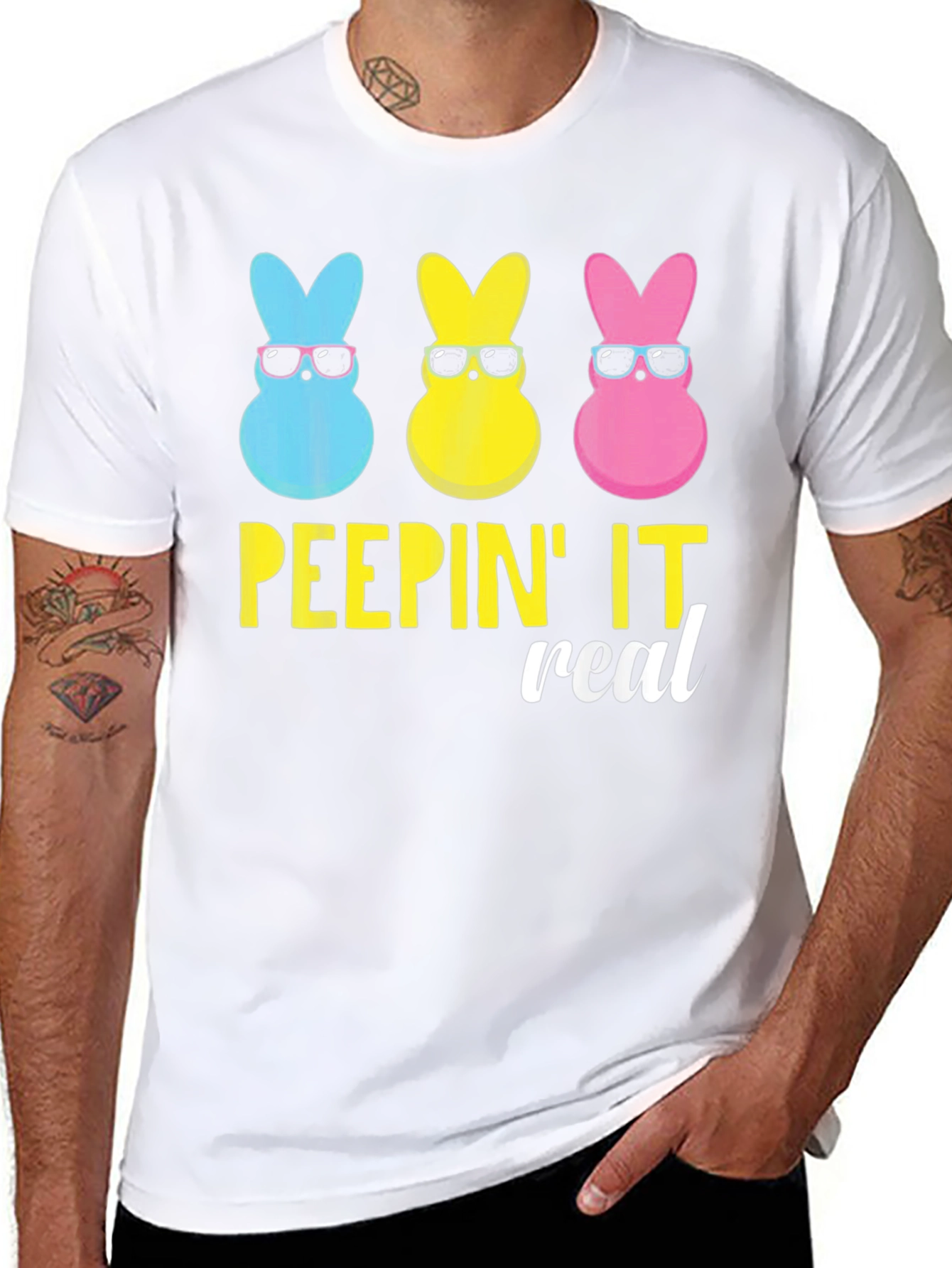 Peepin It Real Easter Bunny T-Shirt
