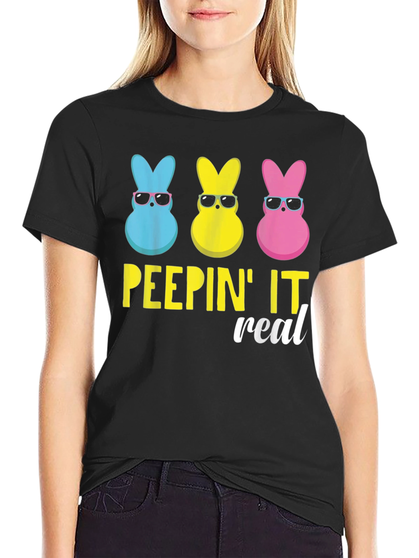 Peepin It Real Easter Bunny T-Shirt
