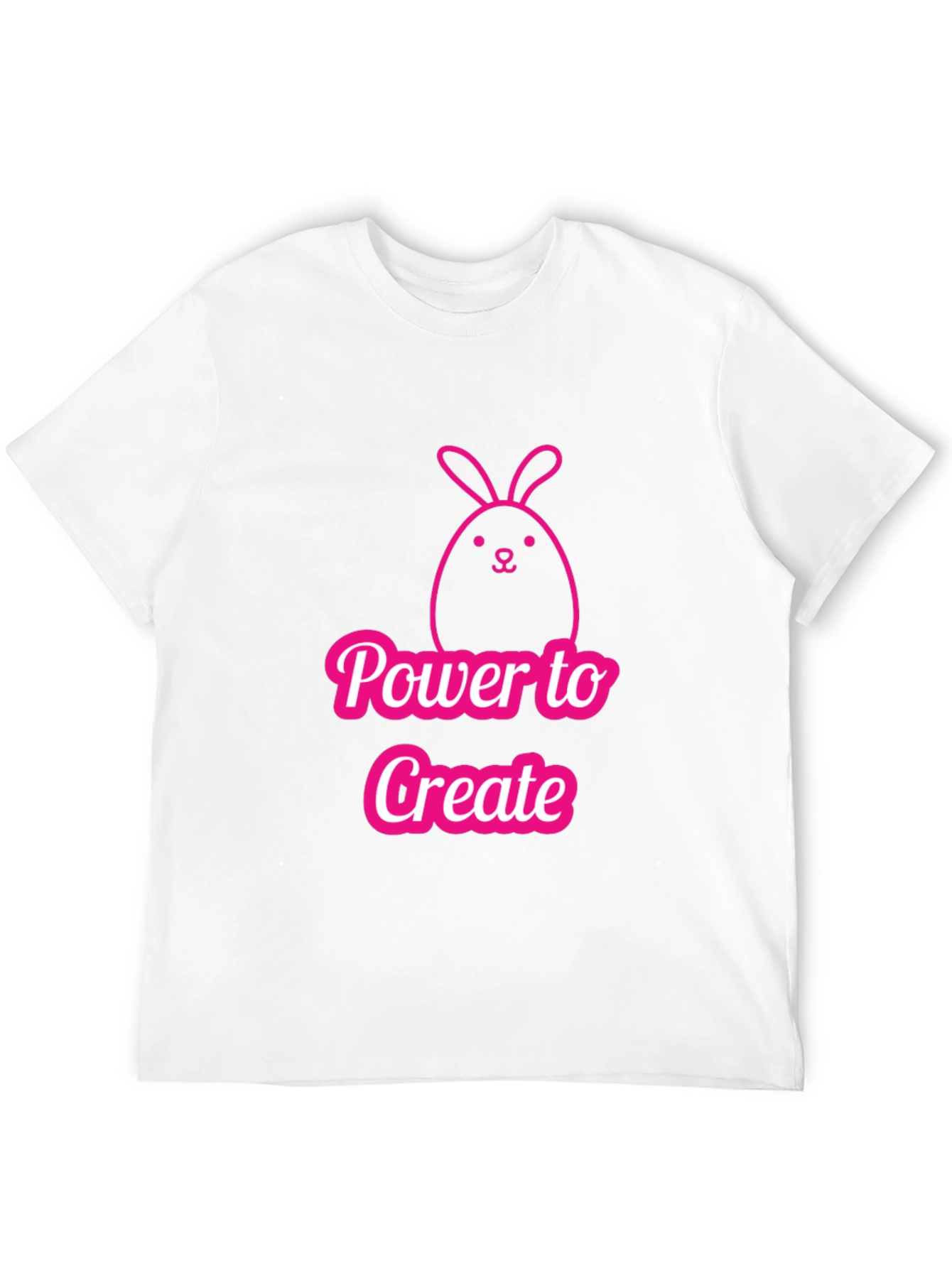 Power to Create Bunny Black T-Shirt