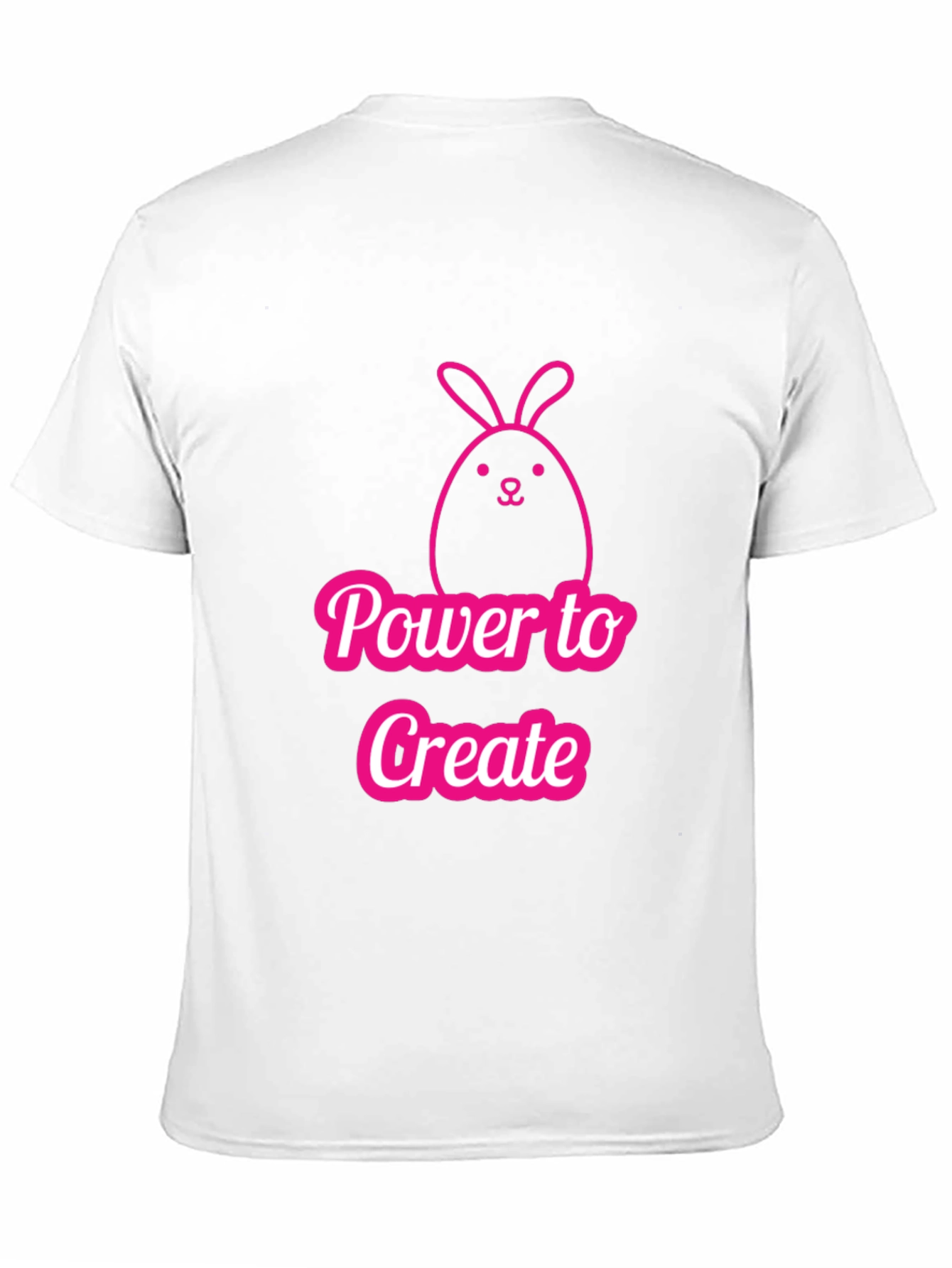 Power to Create Bunny Black T-Shirt