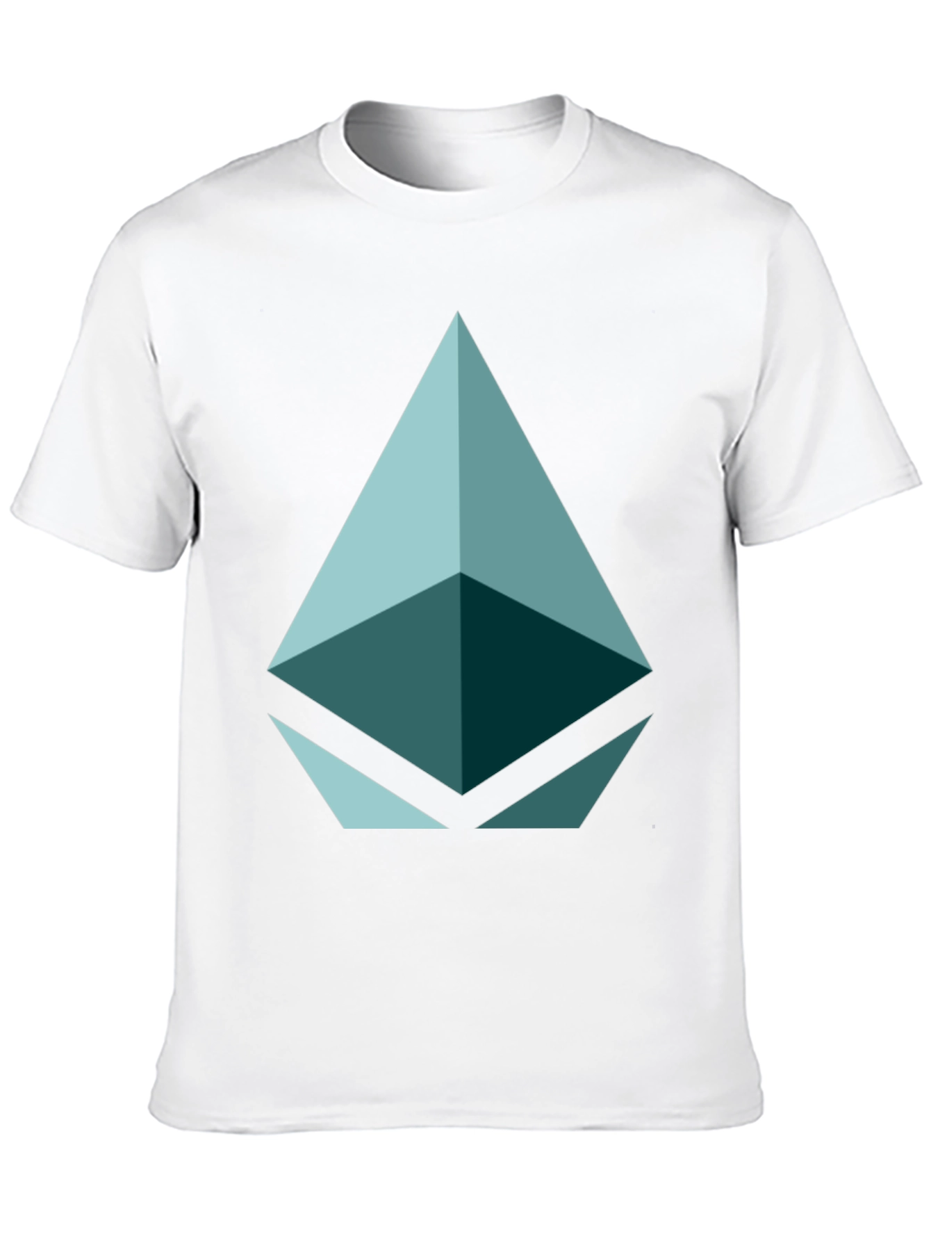 Geometric Triangle Graphic Tee - Black Casual Shirt