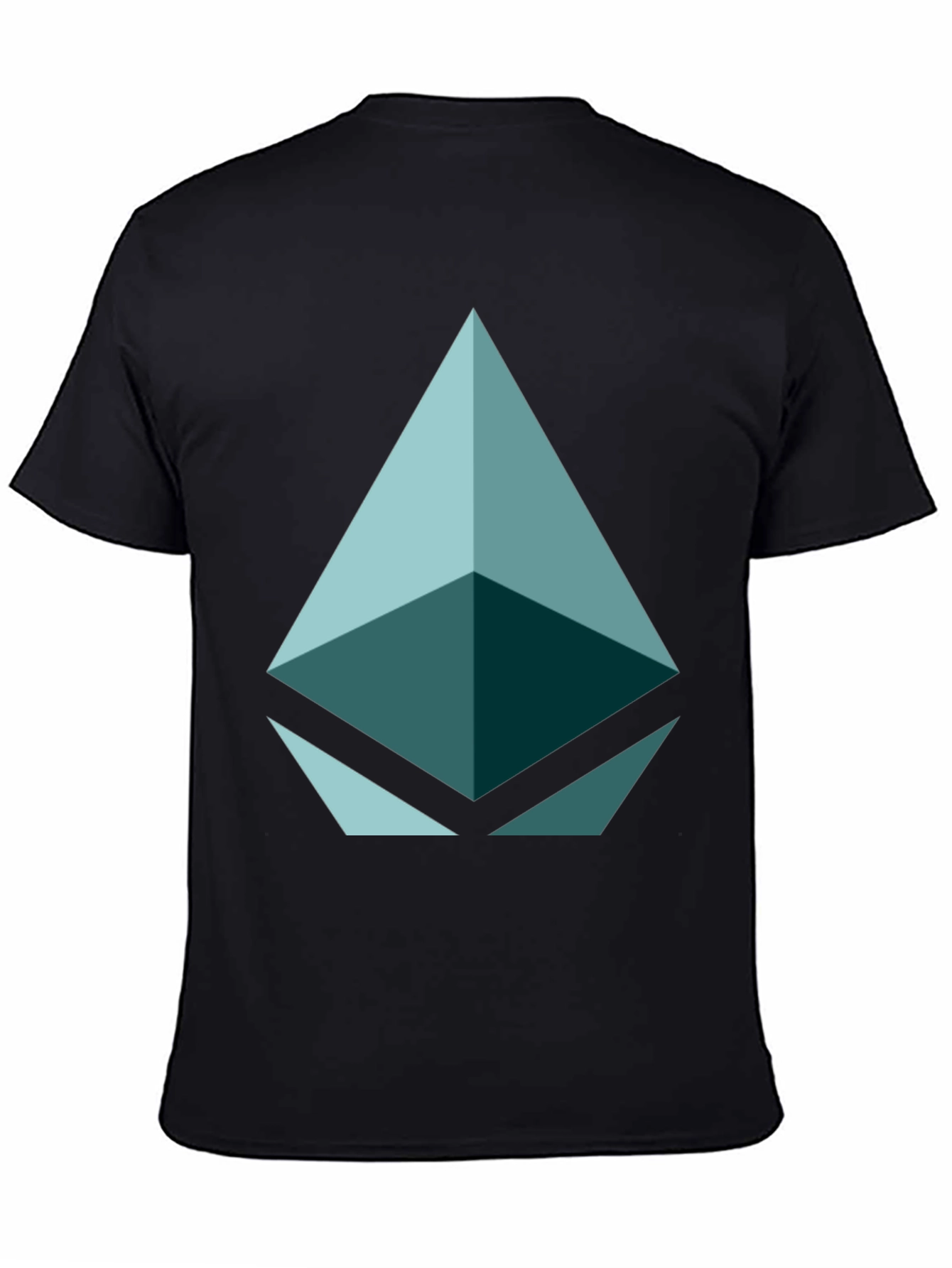 Geometric Triangle Graphic Tee - Black Casual Shirt