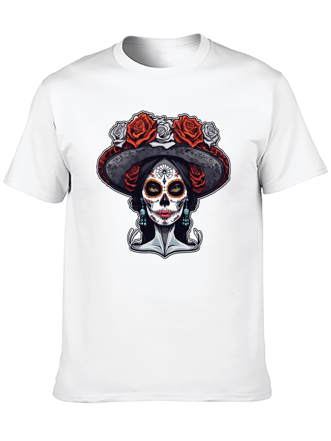 Day of the Dead T-Shirt - Sugar Skull Catrina