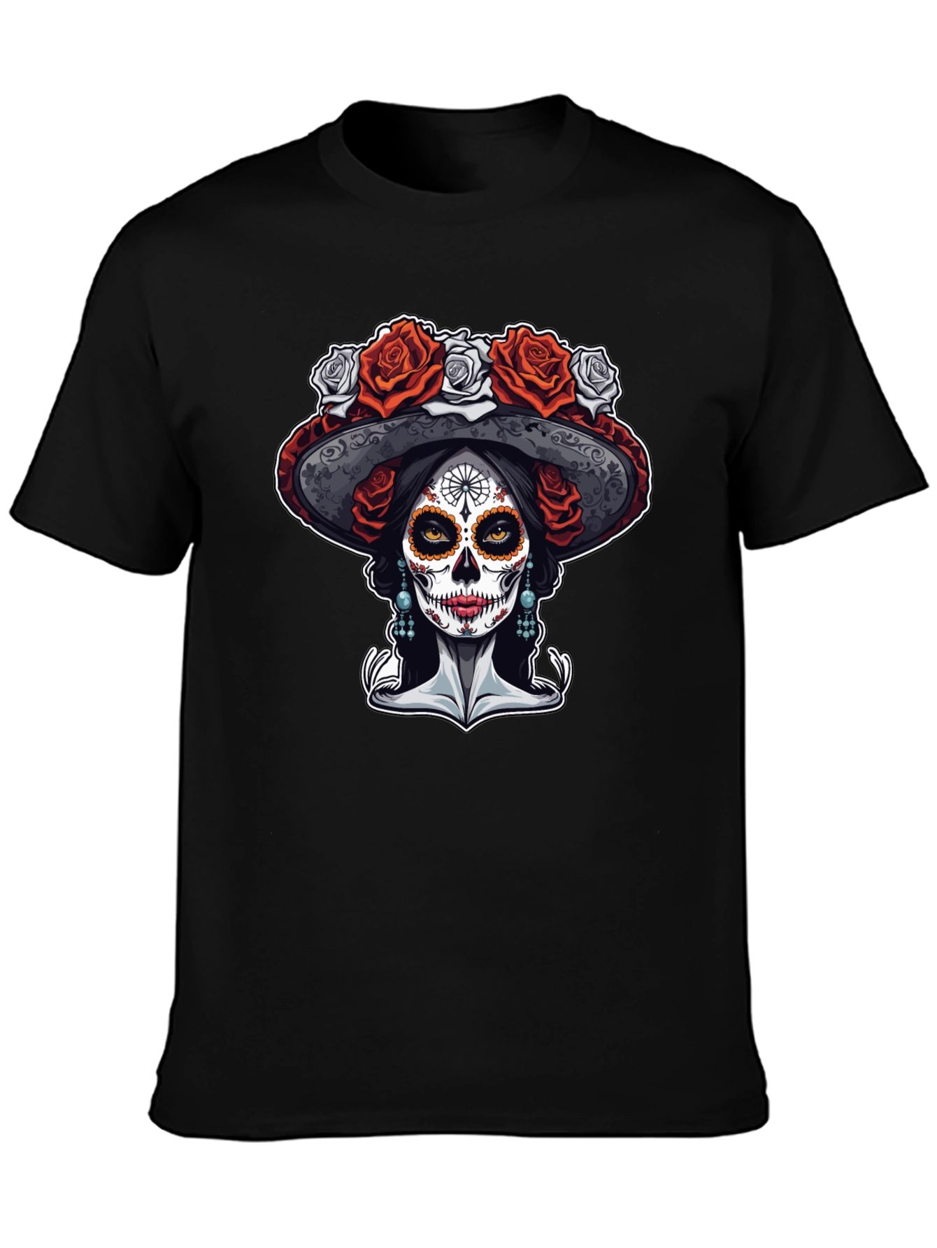 Day of the Dead T-Shirt - Sugar Skull Catrina
