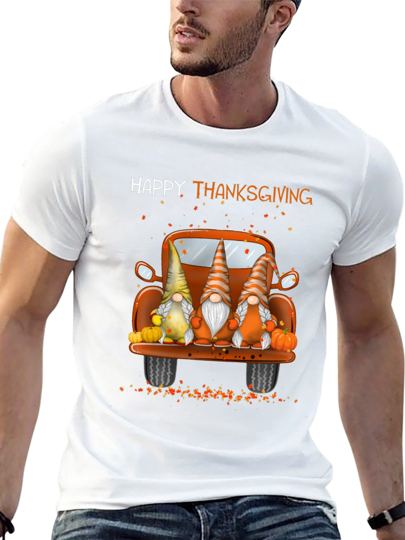 Happy Thanksgiving Gnomes Truck T-Shirt