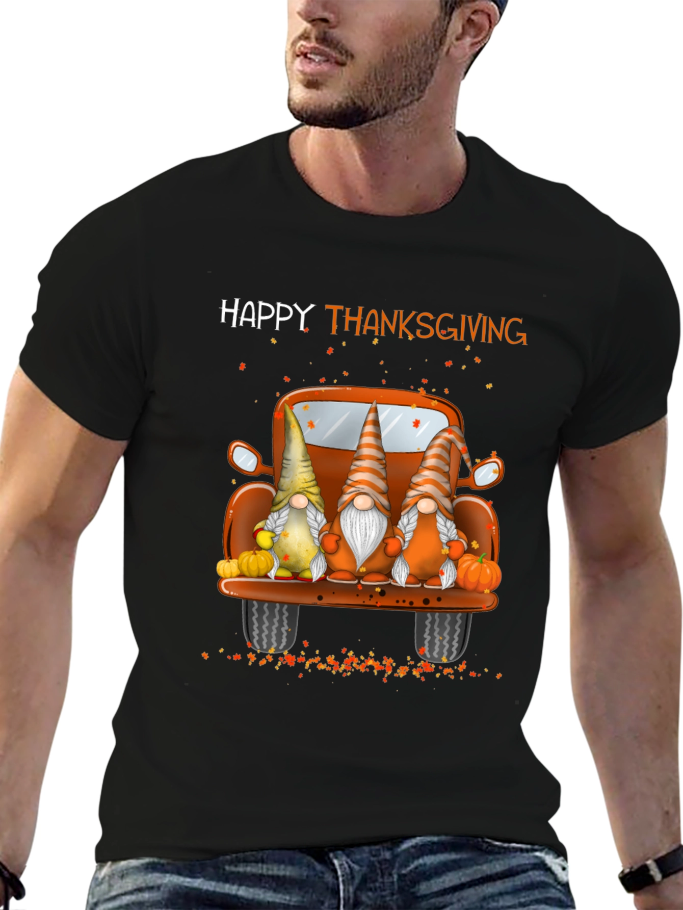 Happy Thanksgiving Gnomes Truck T-Shirt