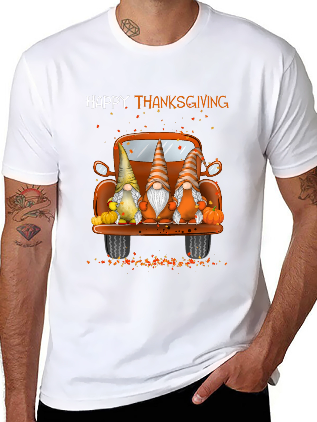 Happy Thanksgiving Gnomes Truck T-Shirt