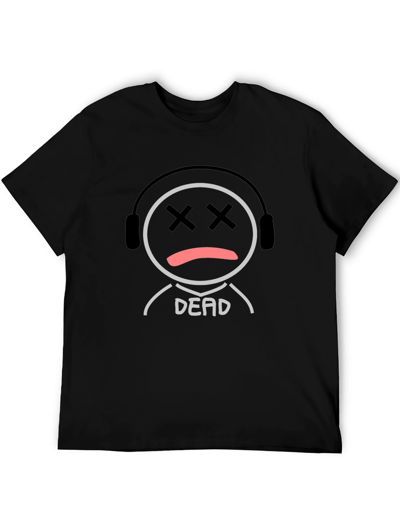 Dead Emoji Graphic T-Shirt - Black