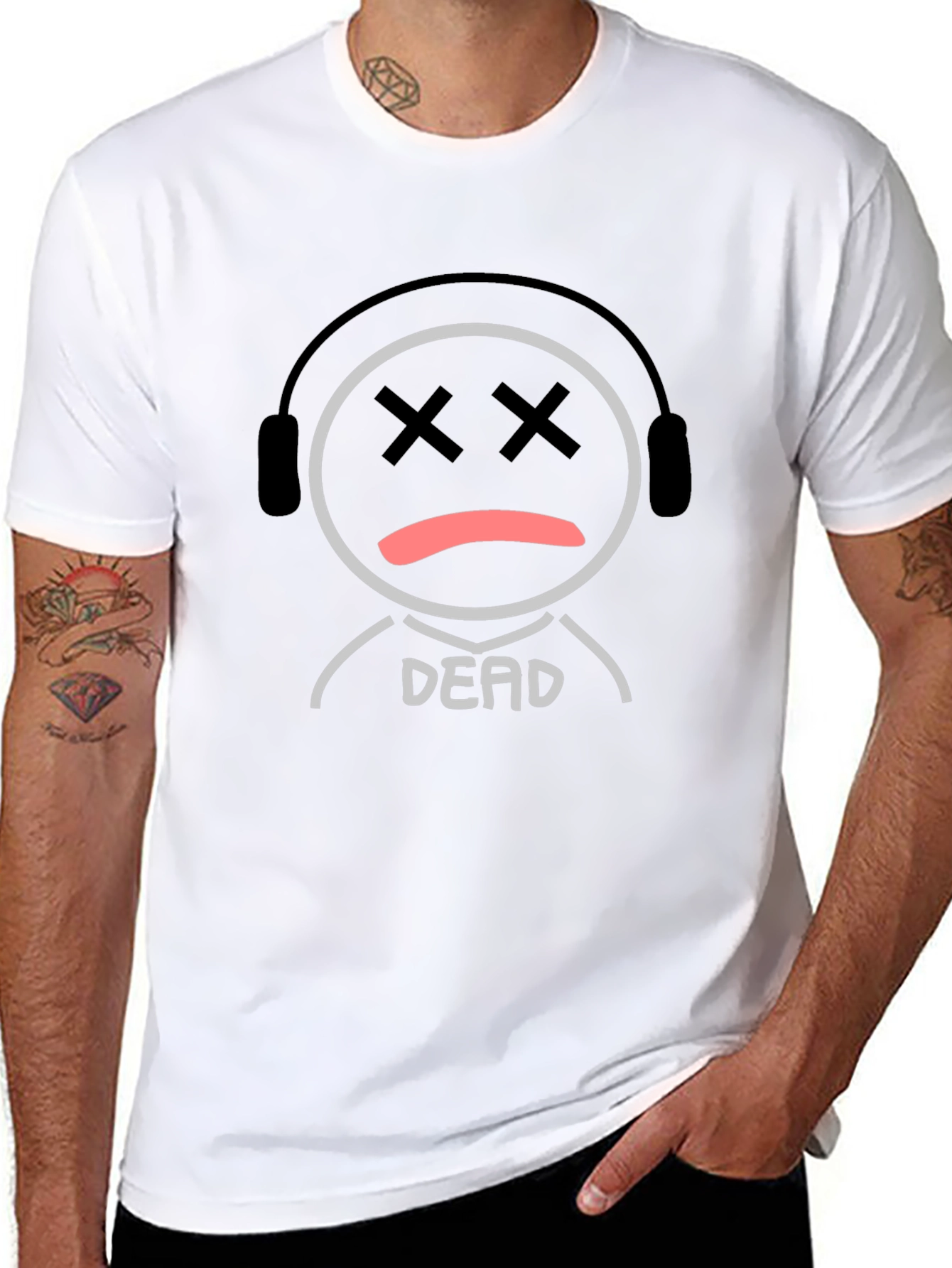Dead Emoji Graphic T-Shirt - Black