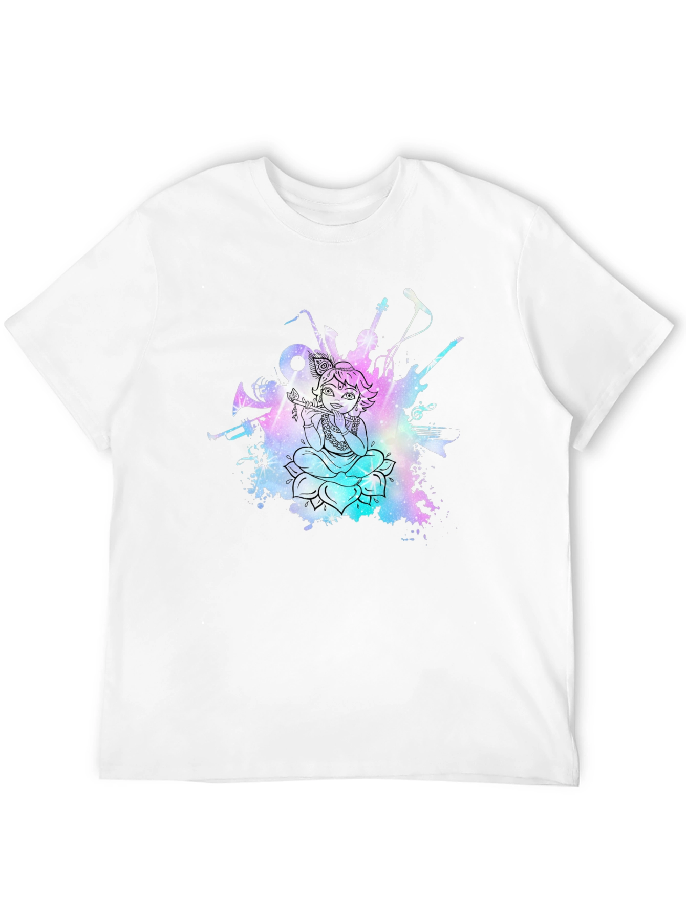 Musical Krishna Graphic T-Shirt