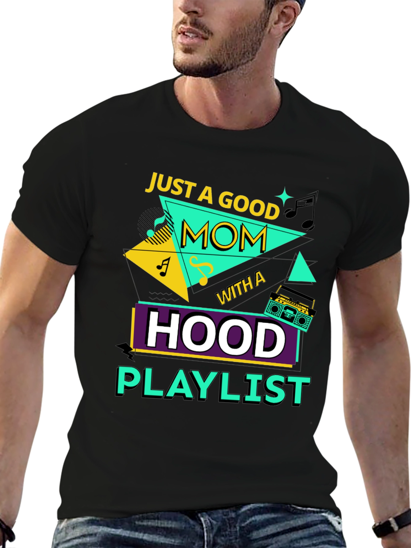 Good Mom Hood Playlist Graphic Tee