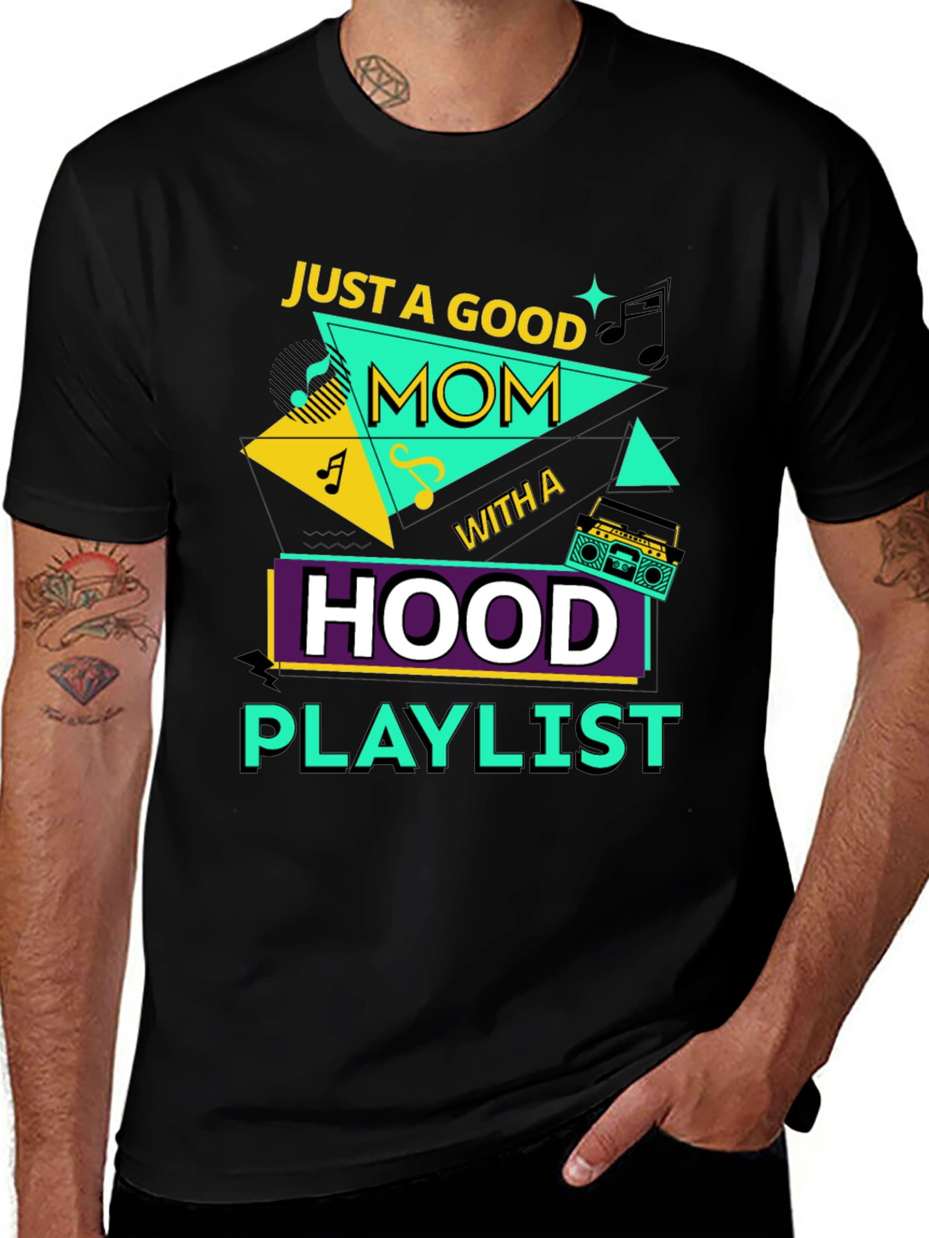 Good Mom Hood Playlist Graphic Tee