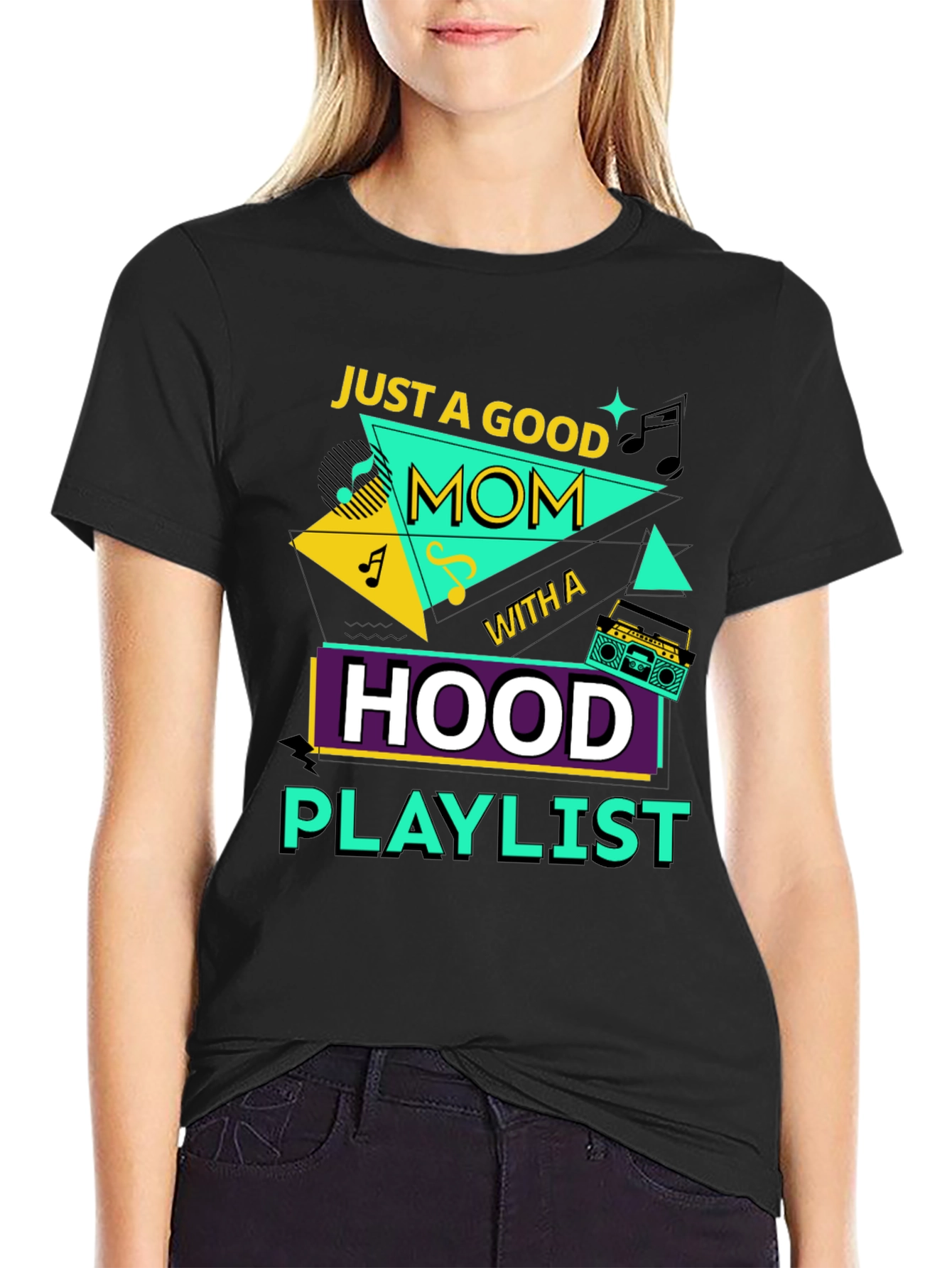 Good Mom Hood Playlist Graphic Tee