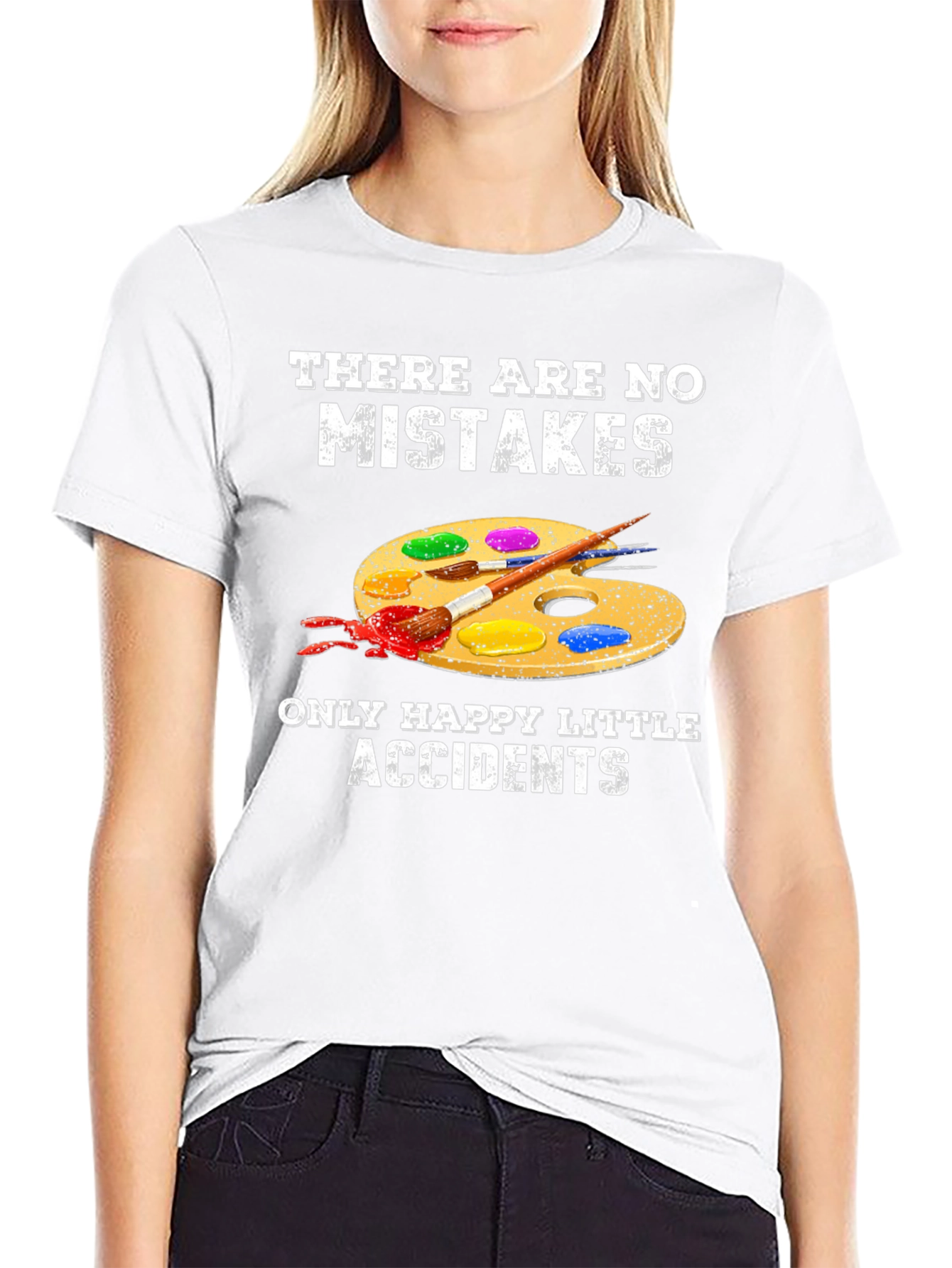 Happy Little Accidents T-Shirt - Funny Painter Tee