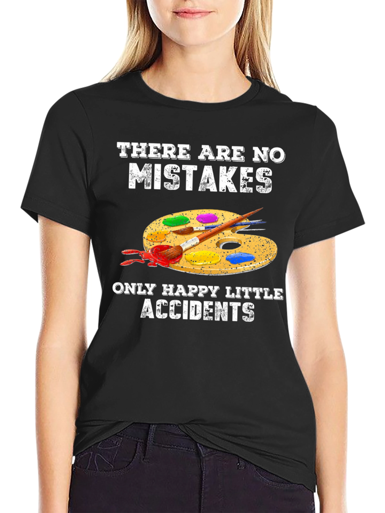 Happy Little Accidents T-Shirt - Funny Painter Tee