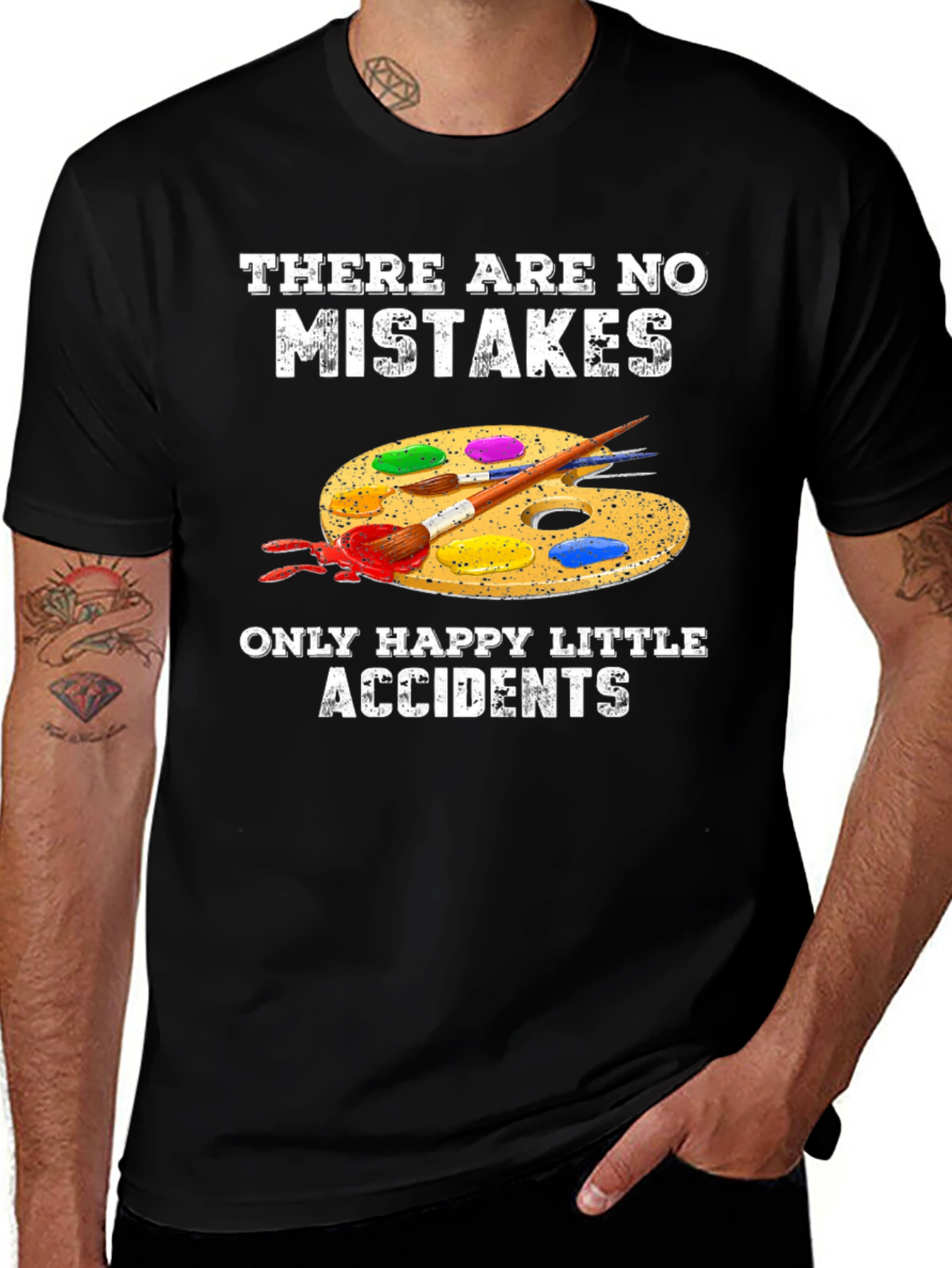 Happy Little Accidents T-Shirt - Funny Painter Tee