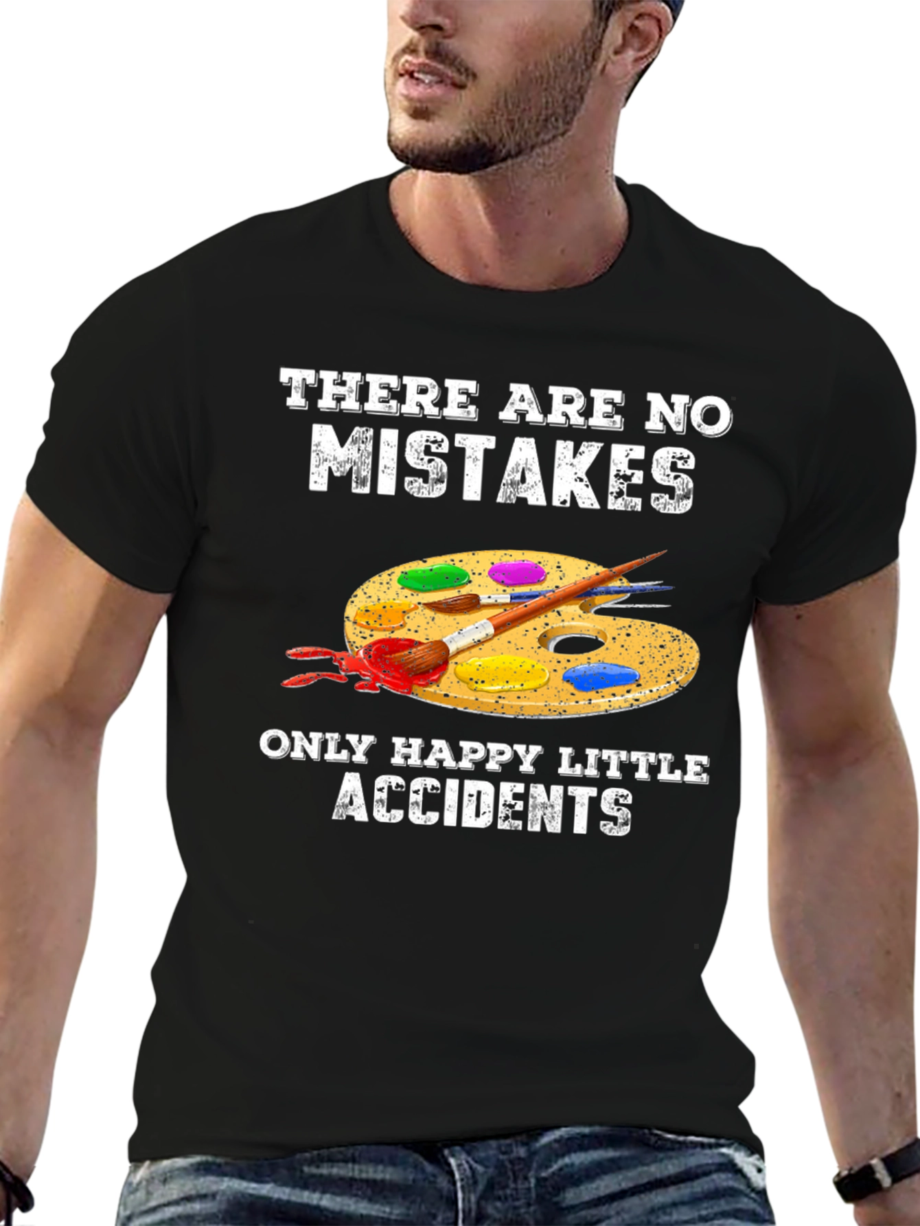Happy Little Accidents T-Shirt - Funny Painter Tee