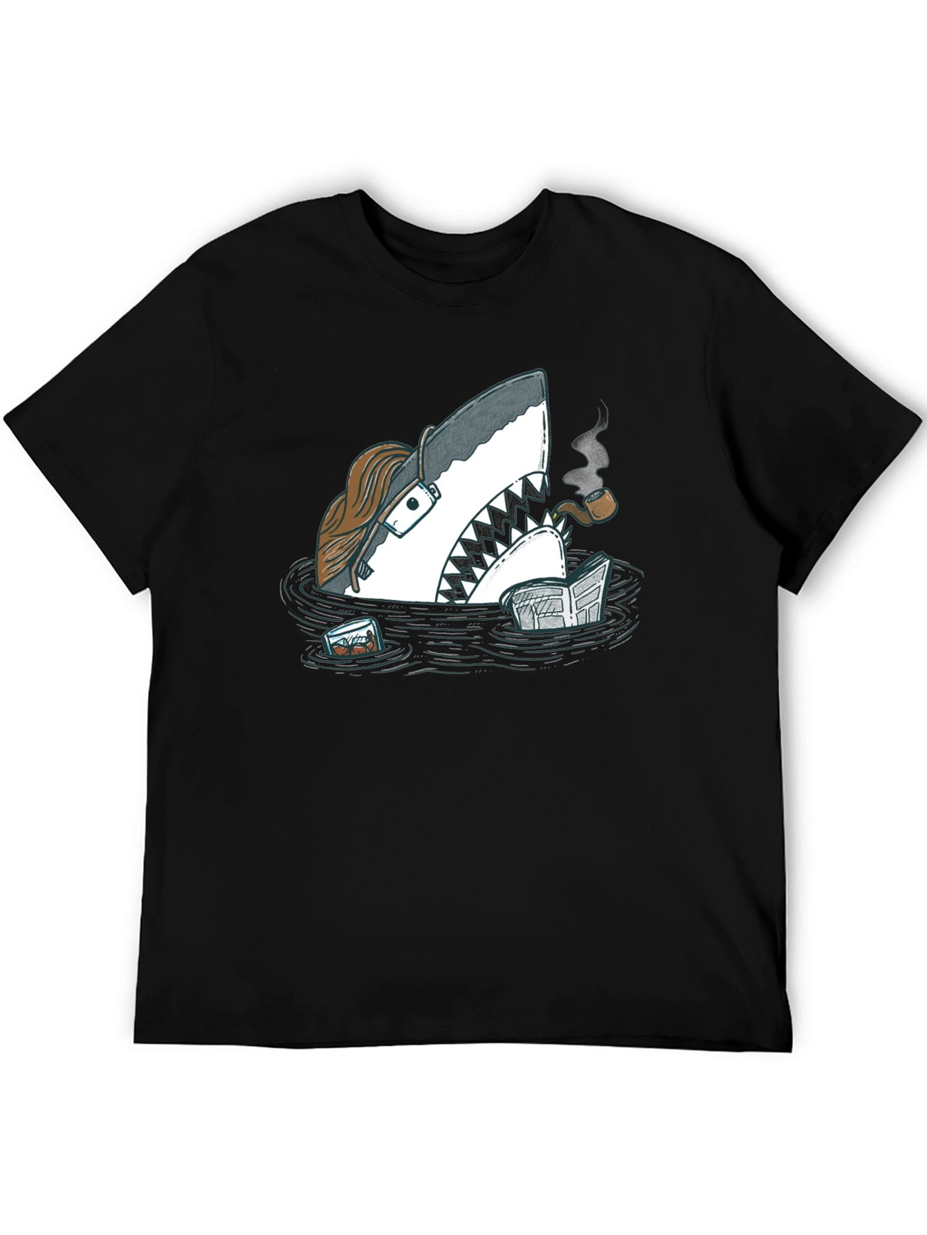 Intellectual Shark T-Shirt - Unique Graphic Tee