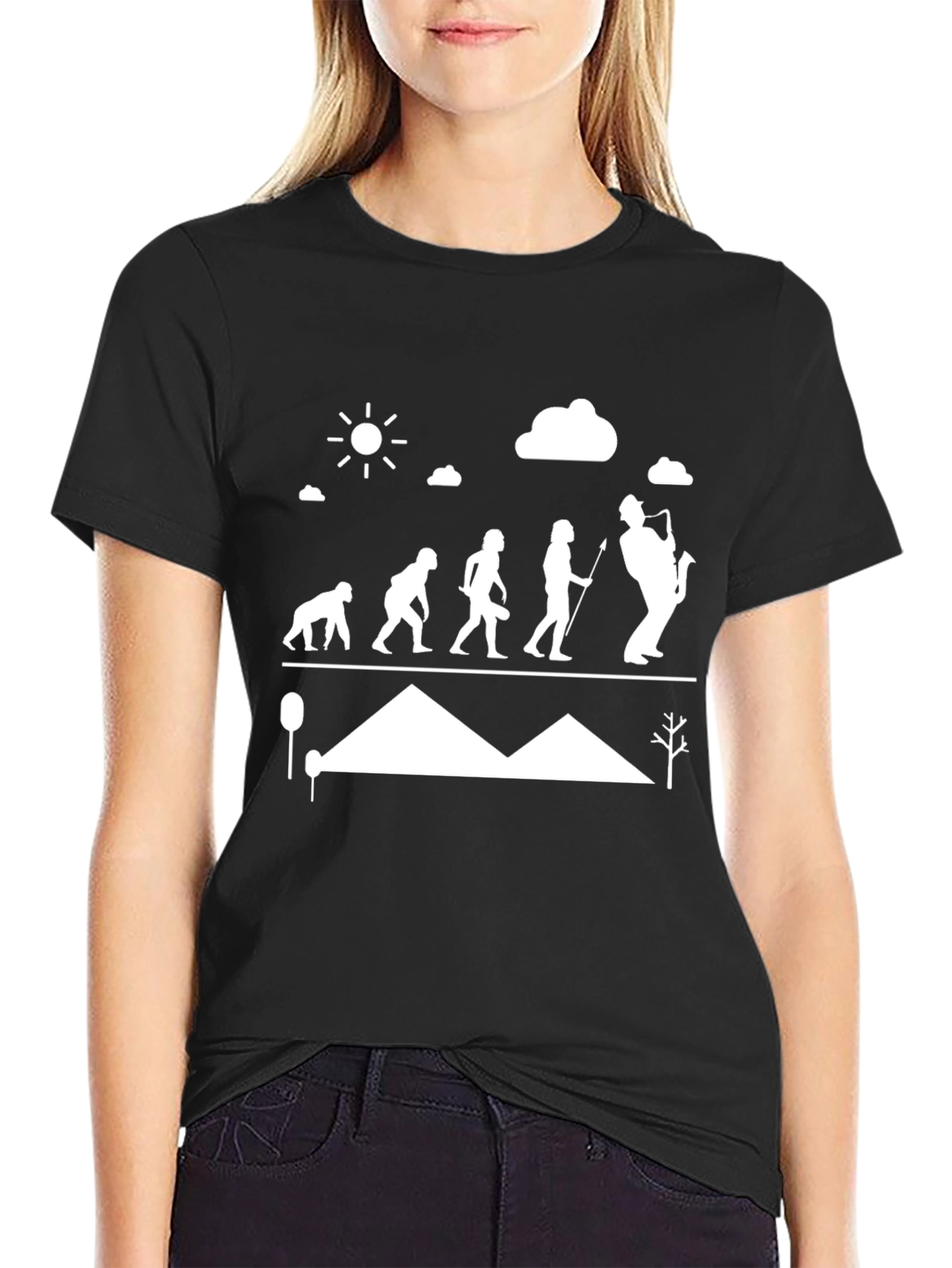 Evolution of Saxophone Player T-Shirt