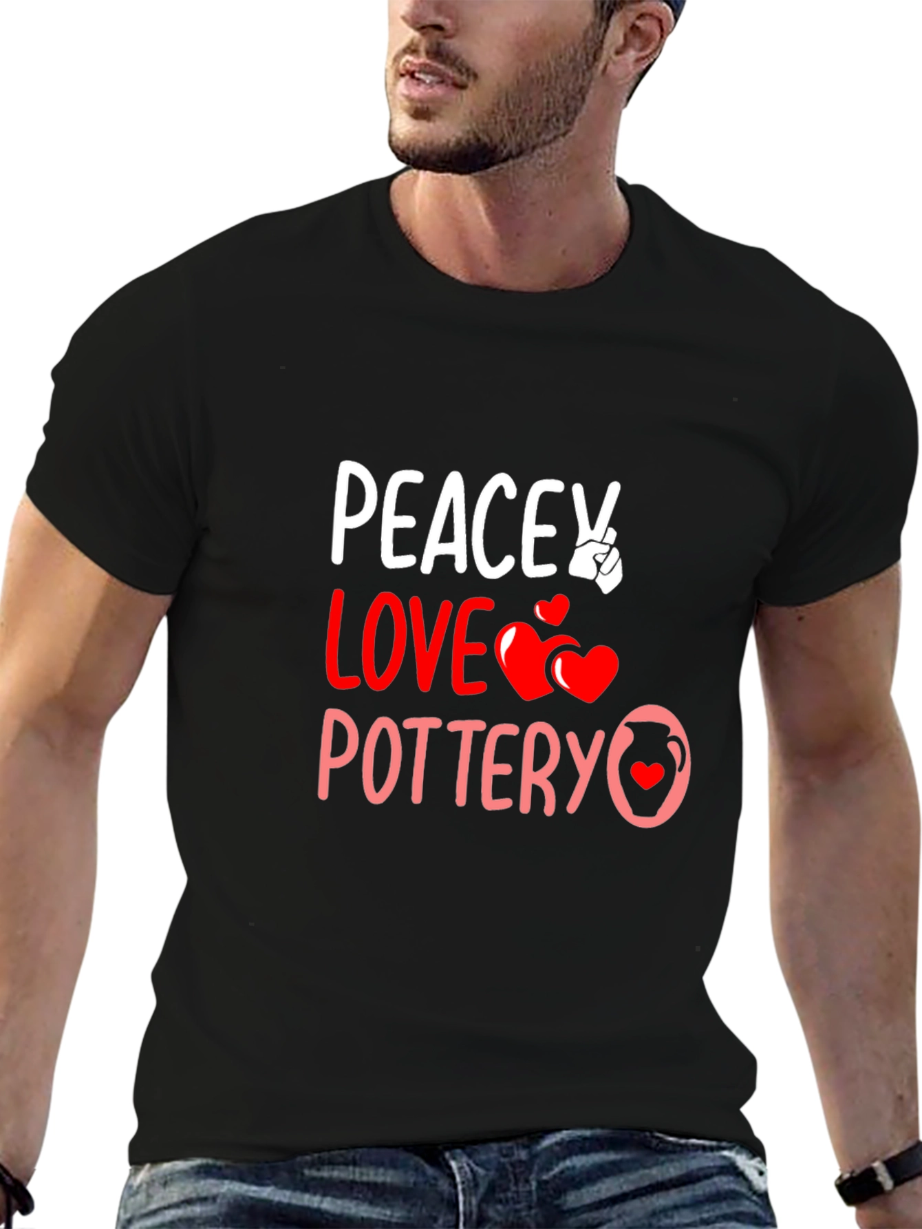 Peace Love Pottery T-Shirt Unique Design