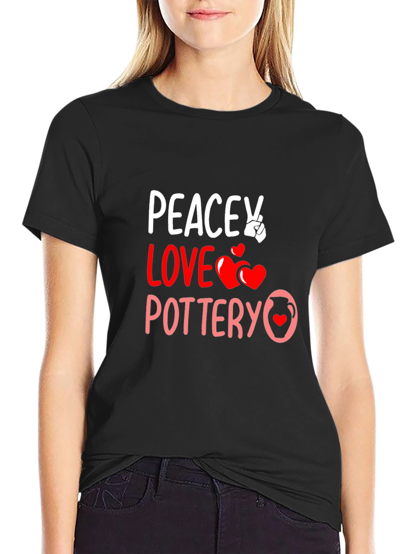 Peace Love Pottery T-Shirt Unique Design