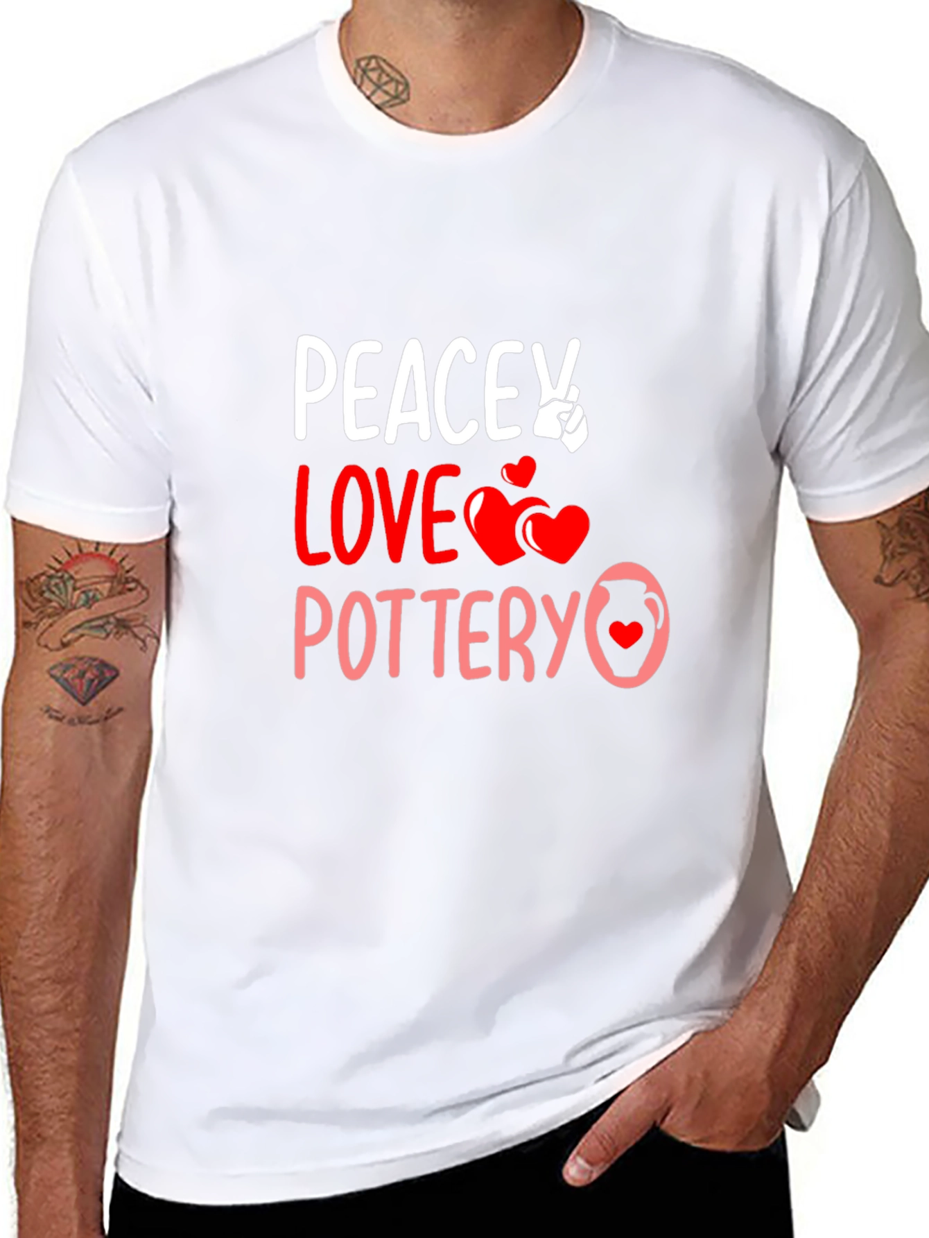 Peace Love Pottery T-Shirt Unique Design