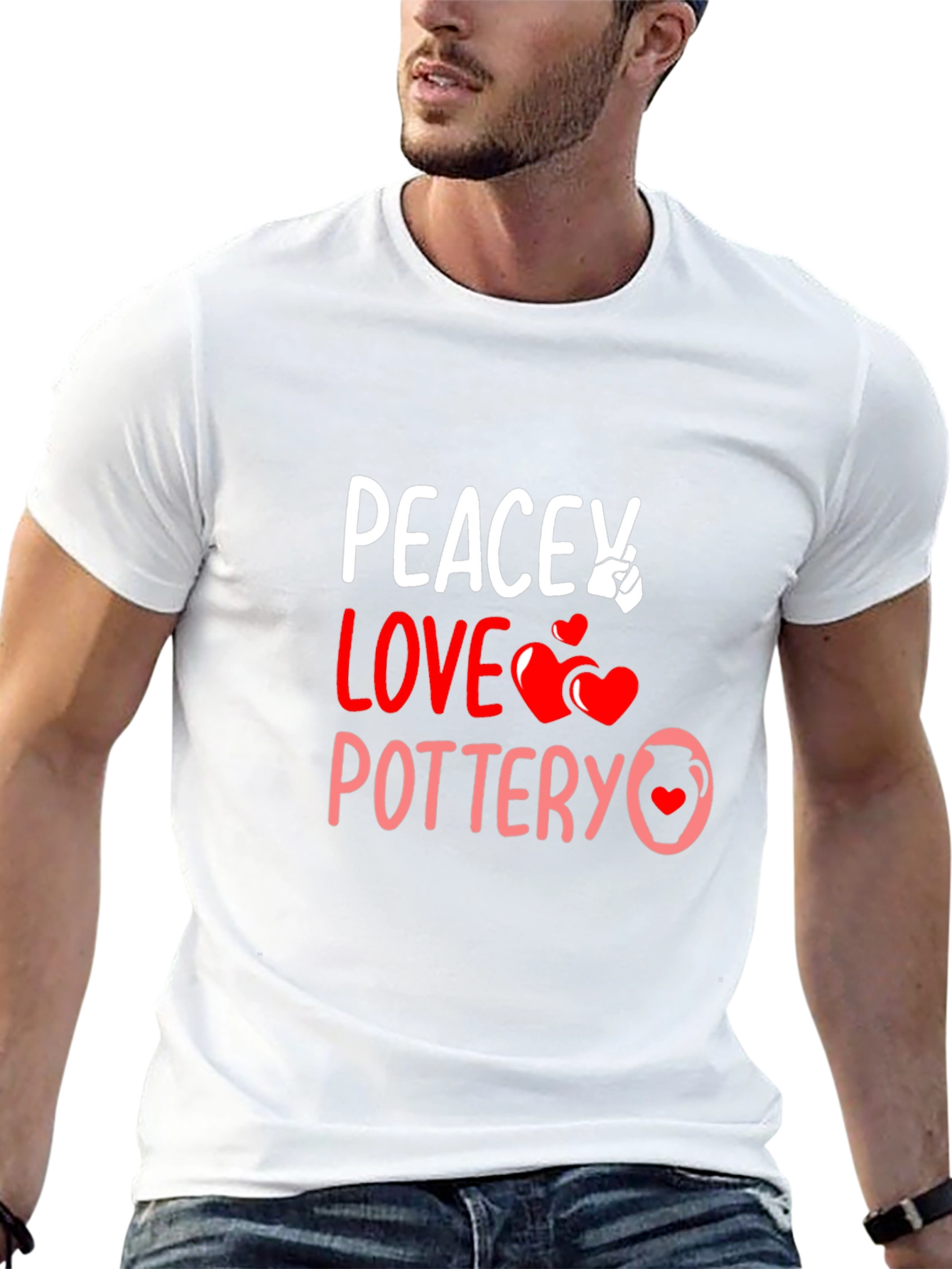 Peace Love Pottery T-Shirt Unique Design