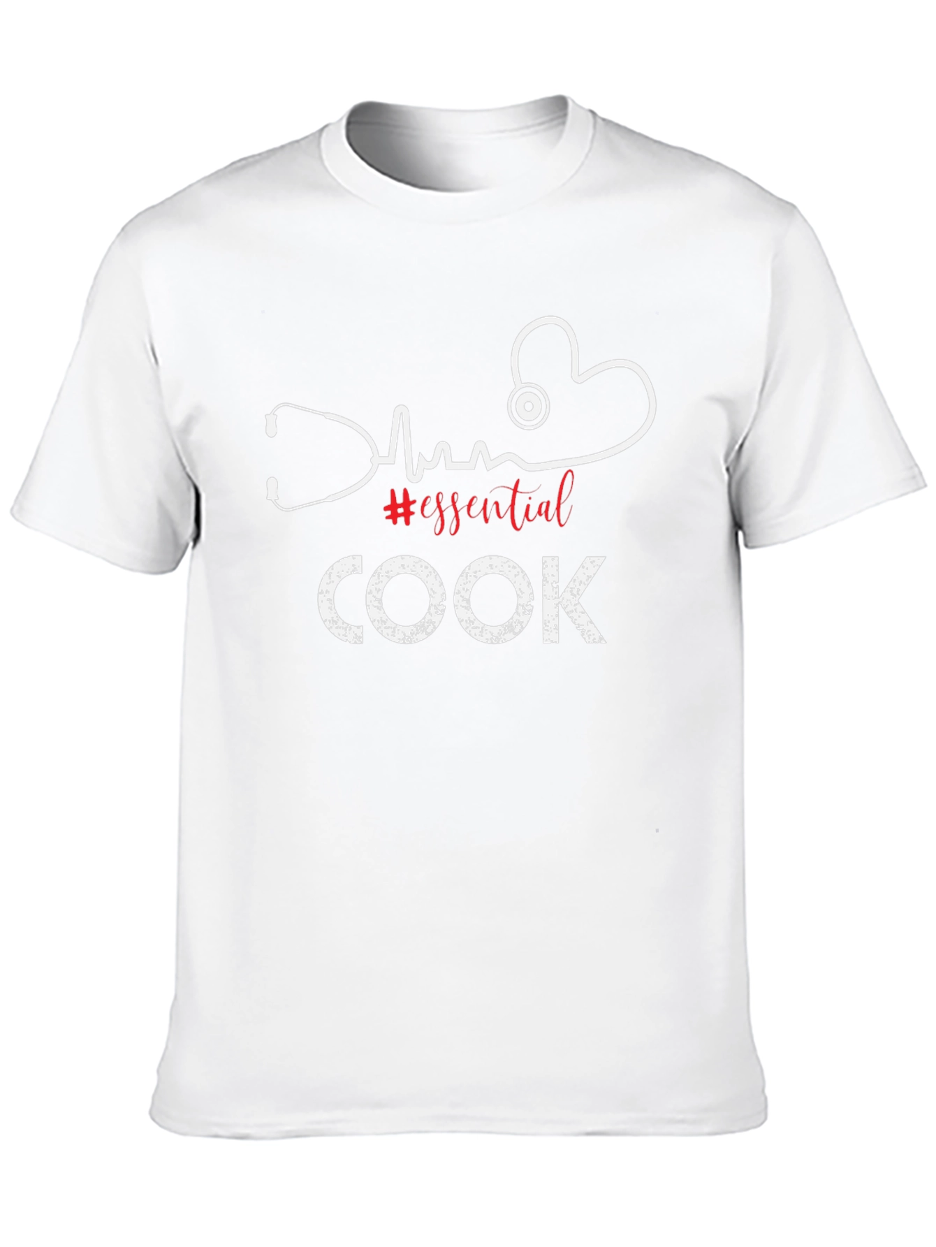 Essential Cook T-Shirt - Chef Stethoscope Design