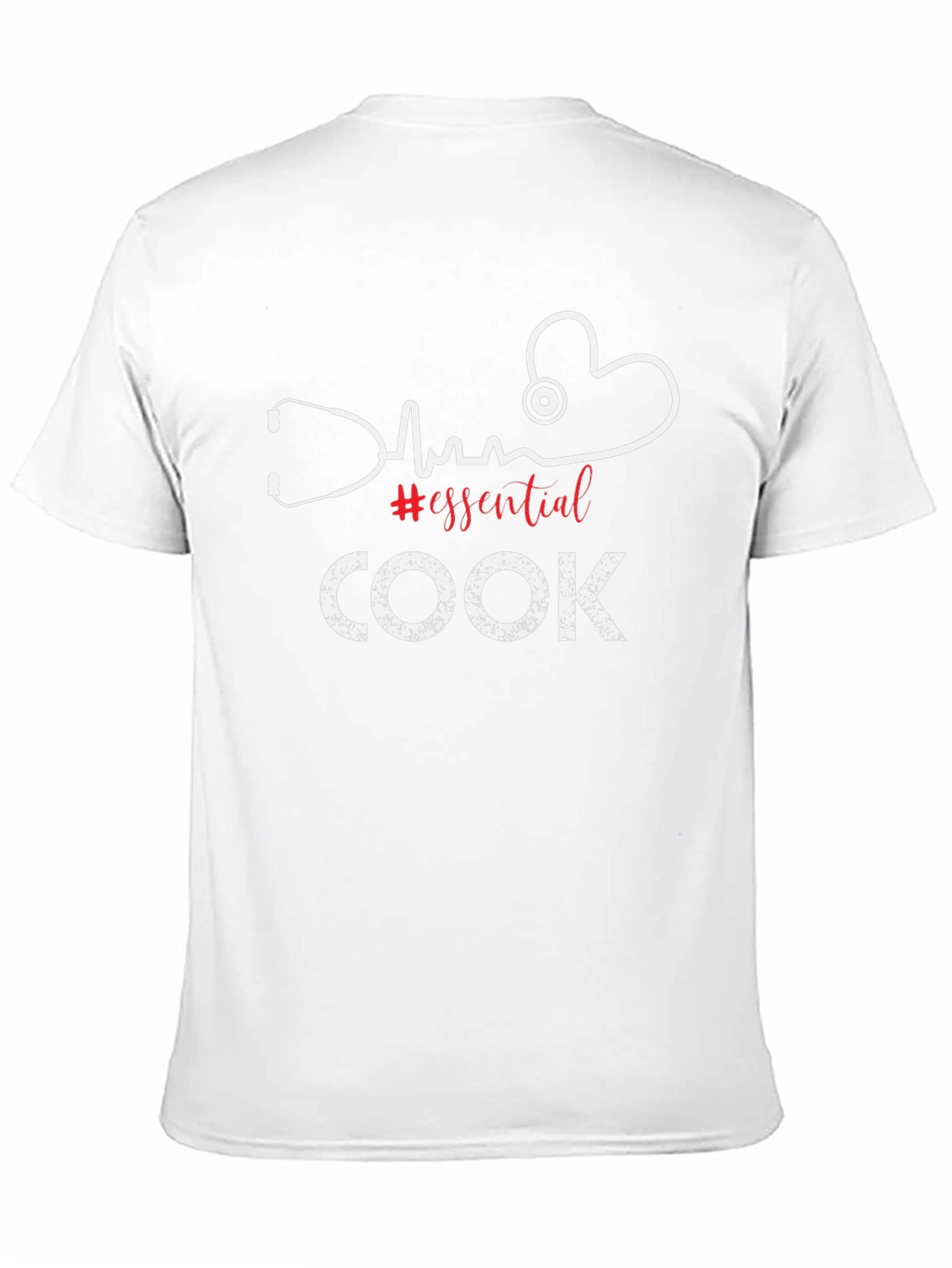 Essential Cook T-Shirt - Chef Stethoscope Design