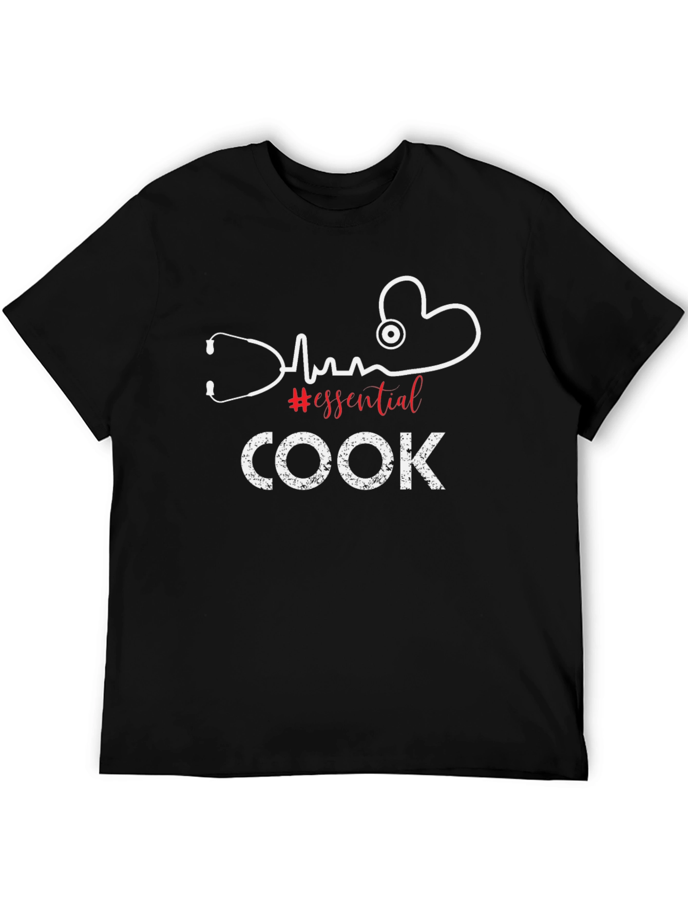 Essential Cook T-Shirt - Chef Stethoscope Design