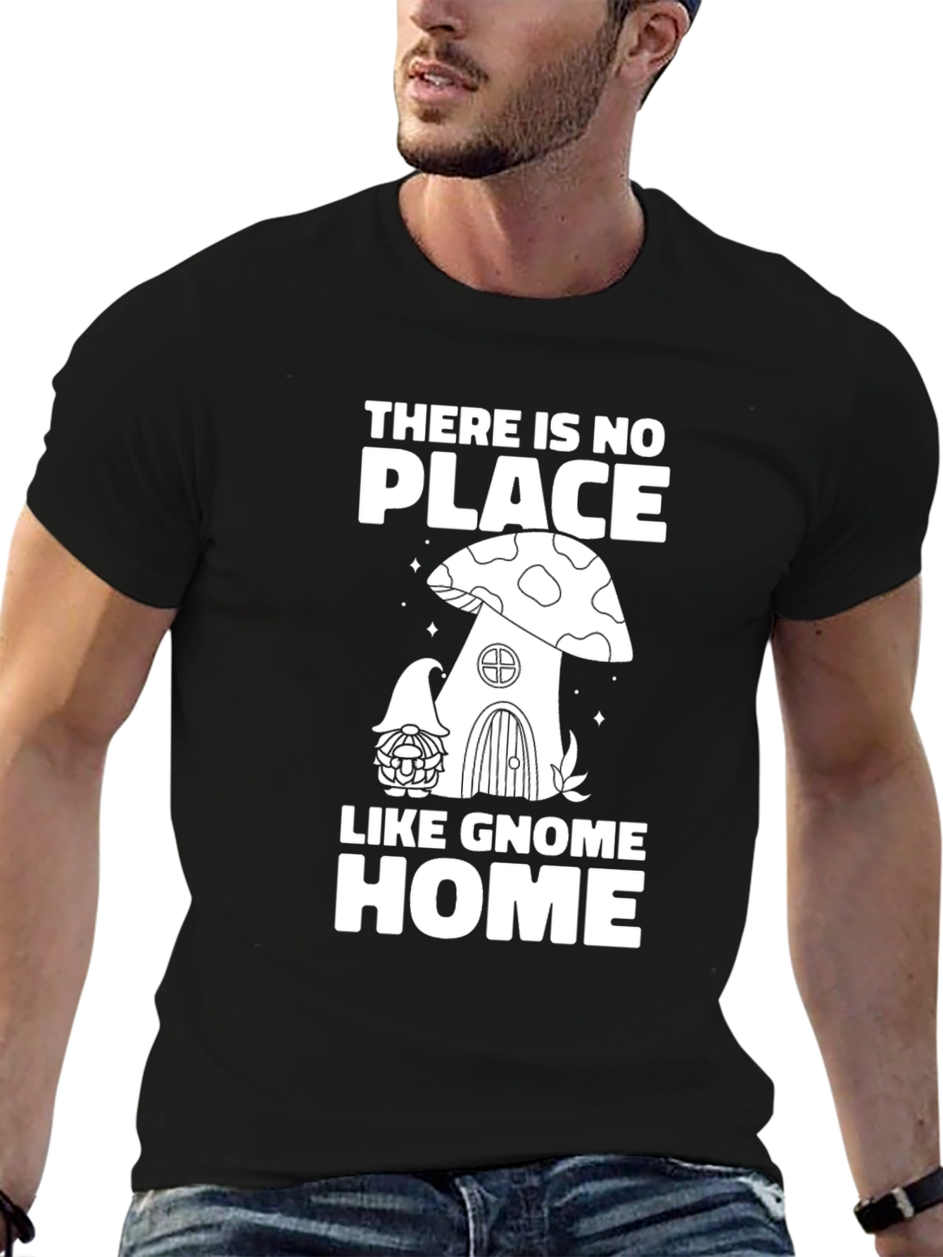 Gnome Home Black T-Shirt