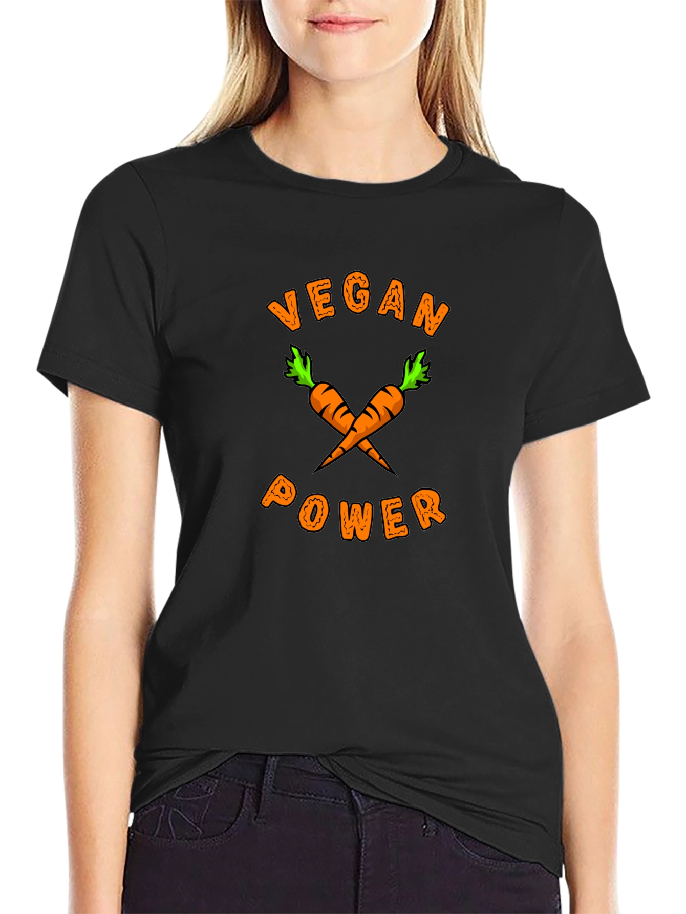 Vegan Power T-Shirt - Carrot Graphic Tee