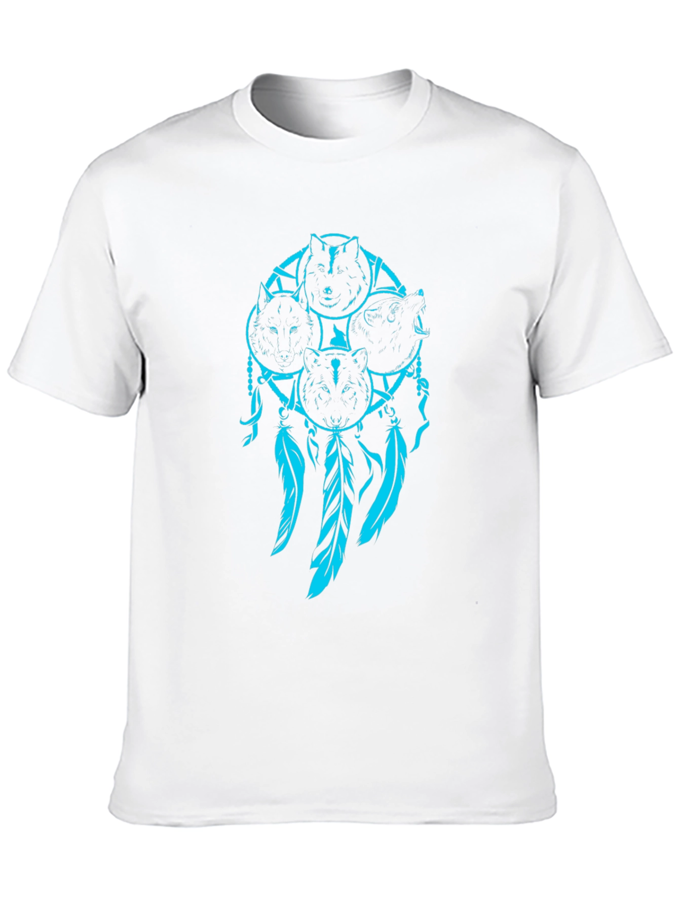 Wolf Dreamcatcher Graphic Black T-Shirt