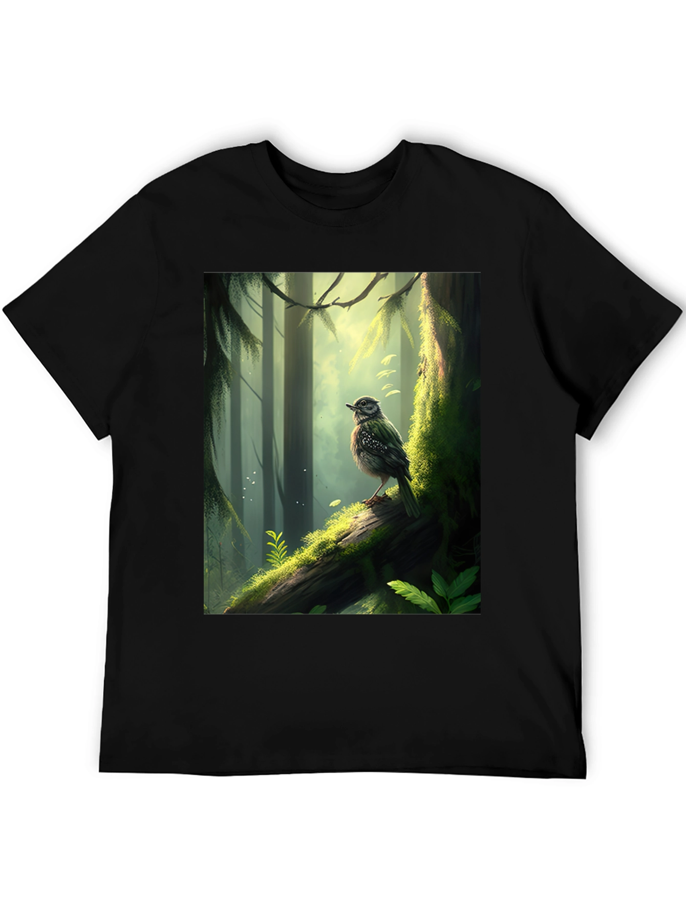 Forest Bird Graphic Tee - Nature Inspired T-Shirt