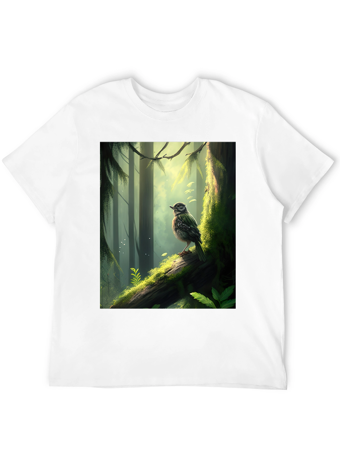 Forest Bird Graphic Tee - Nature Inspired T-Shirt