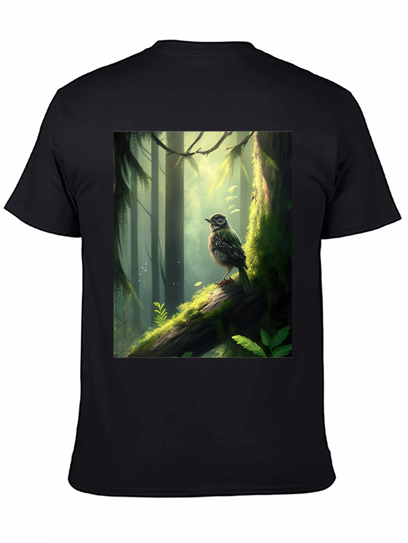 Forest Bird Graphic Tee - Nature Inspired T-Shirt