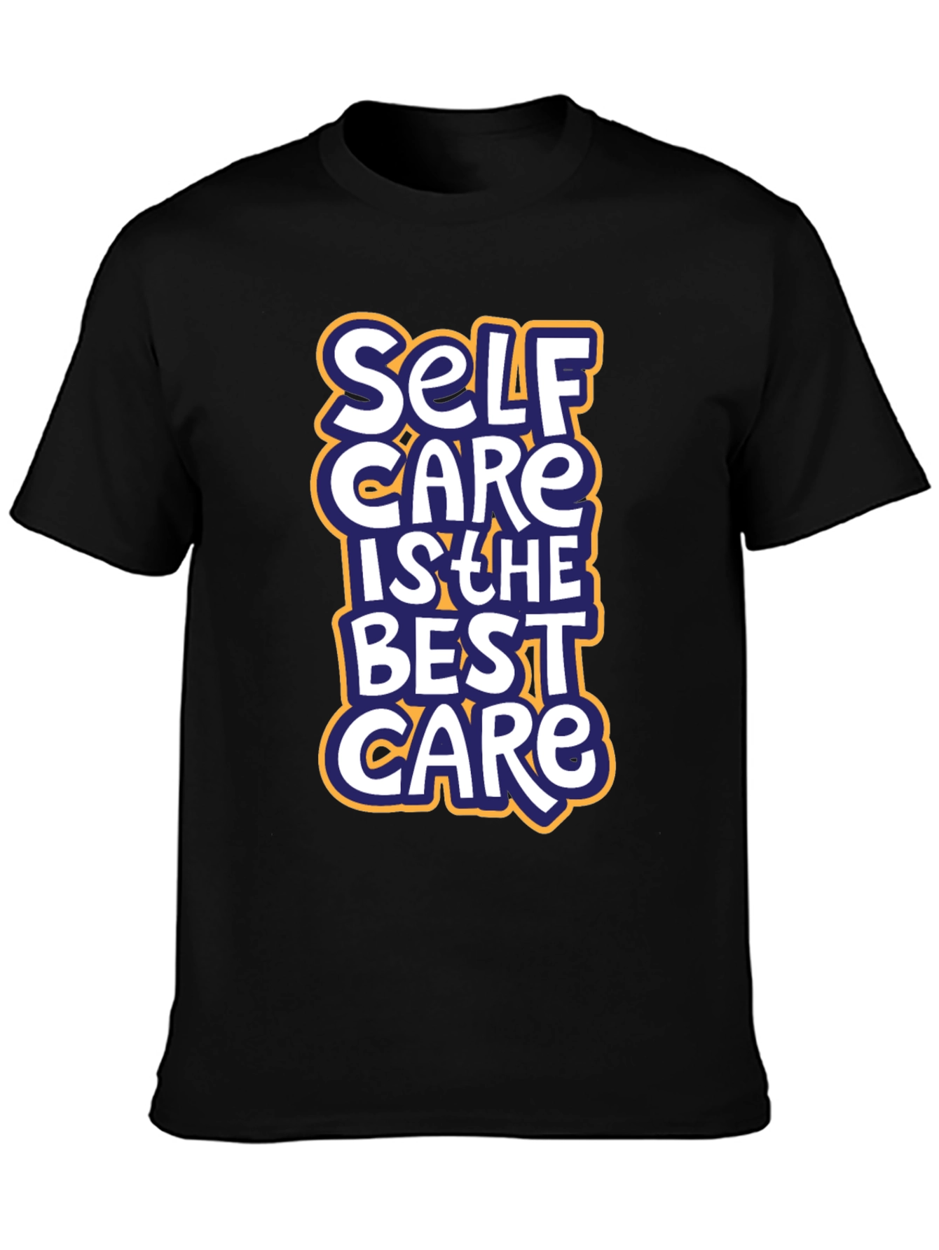 Self Care Graphic Tee - Black Cotton T-Shirt