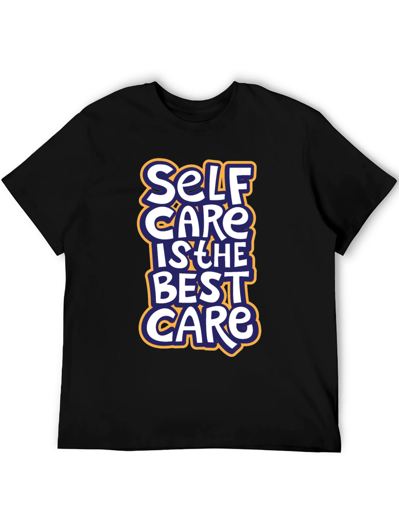 Self Care Graphic Tee - Black Cotton T-Shirt