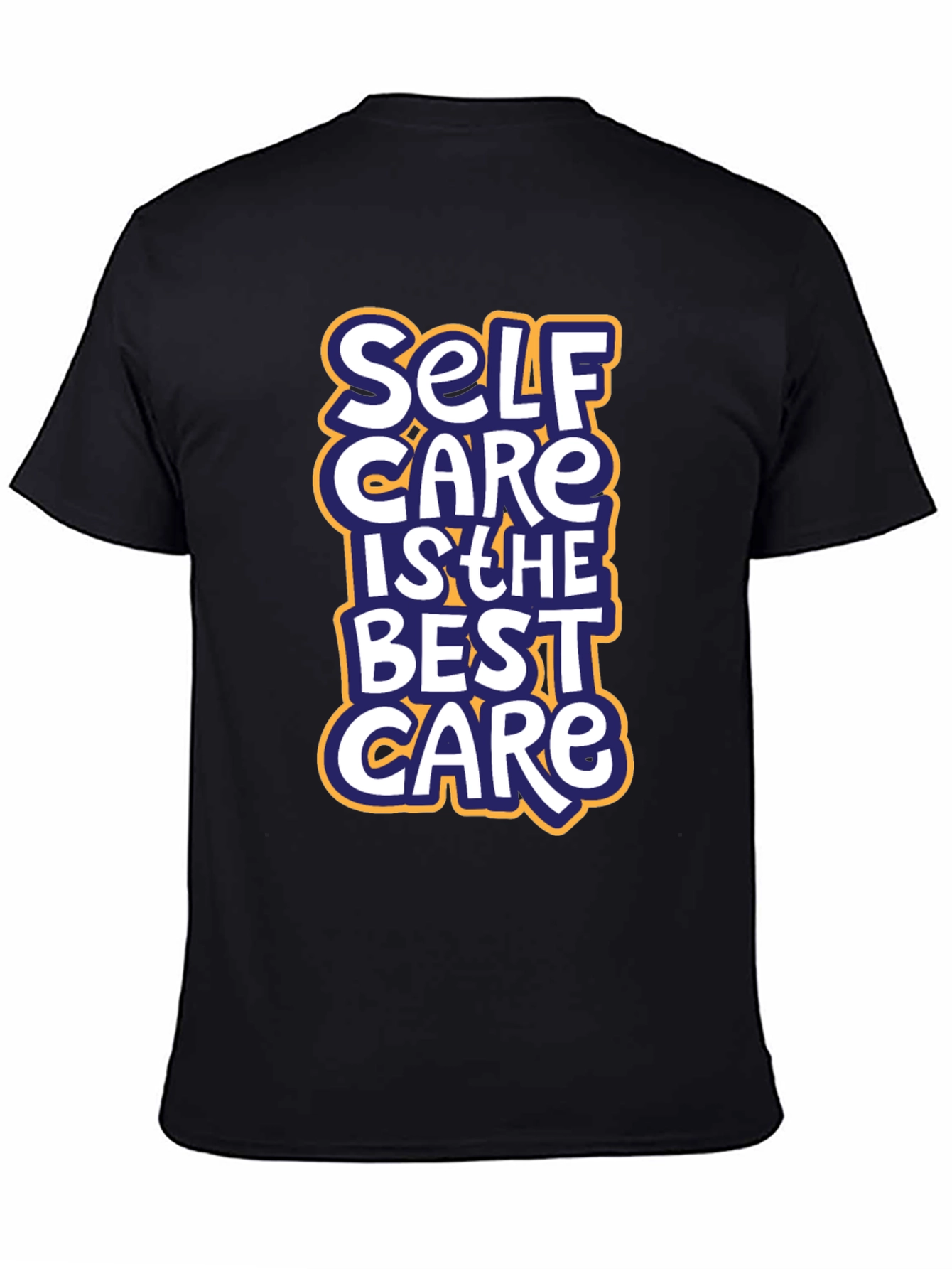 Self Care Graphic Tee - Black Cotton T-Shirt